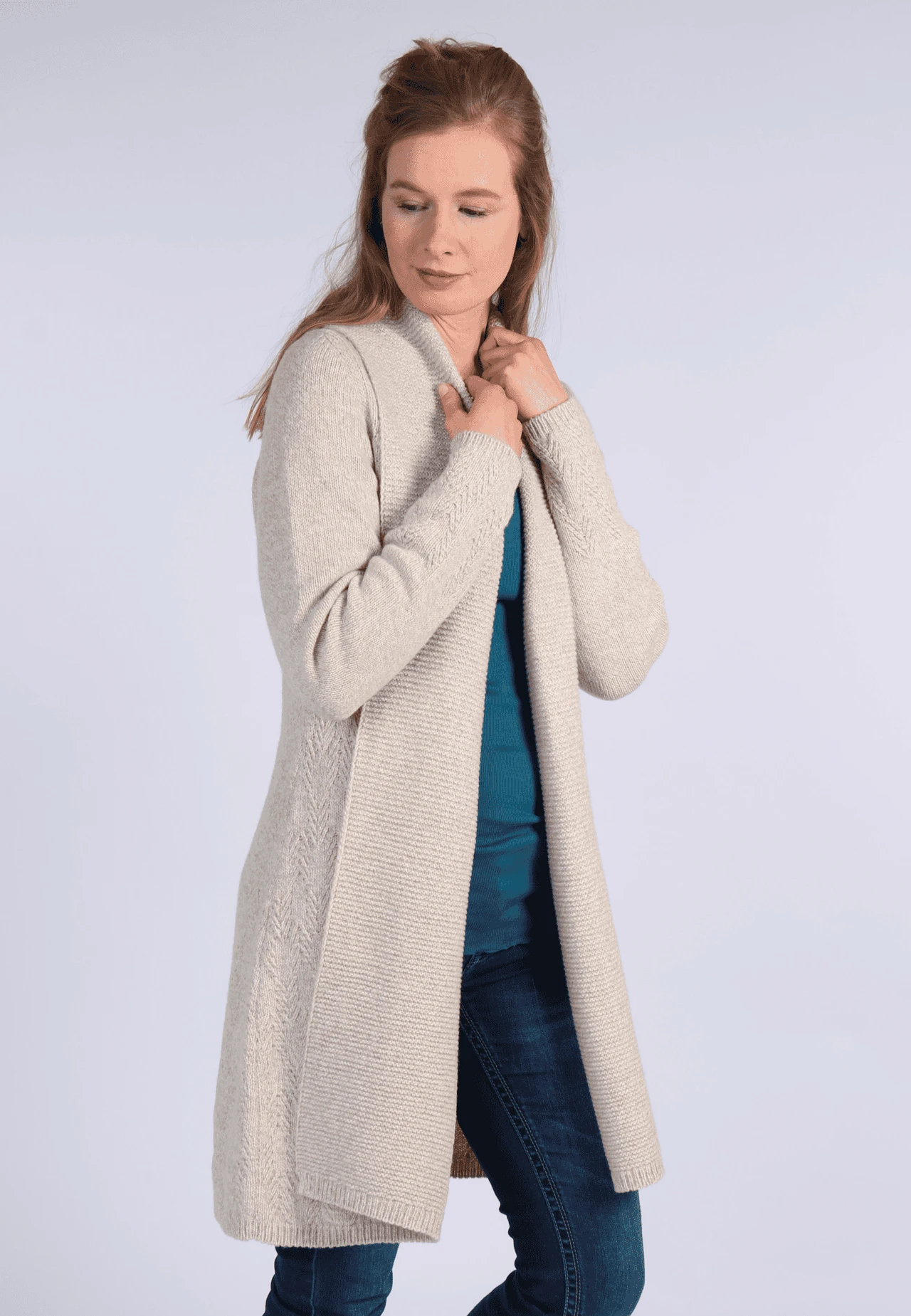 Strickjacke Walla - Sand – Bild 3