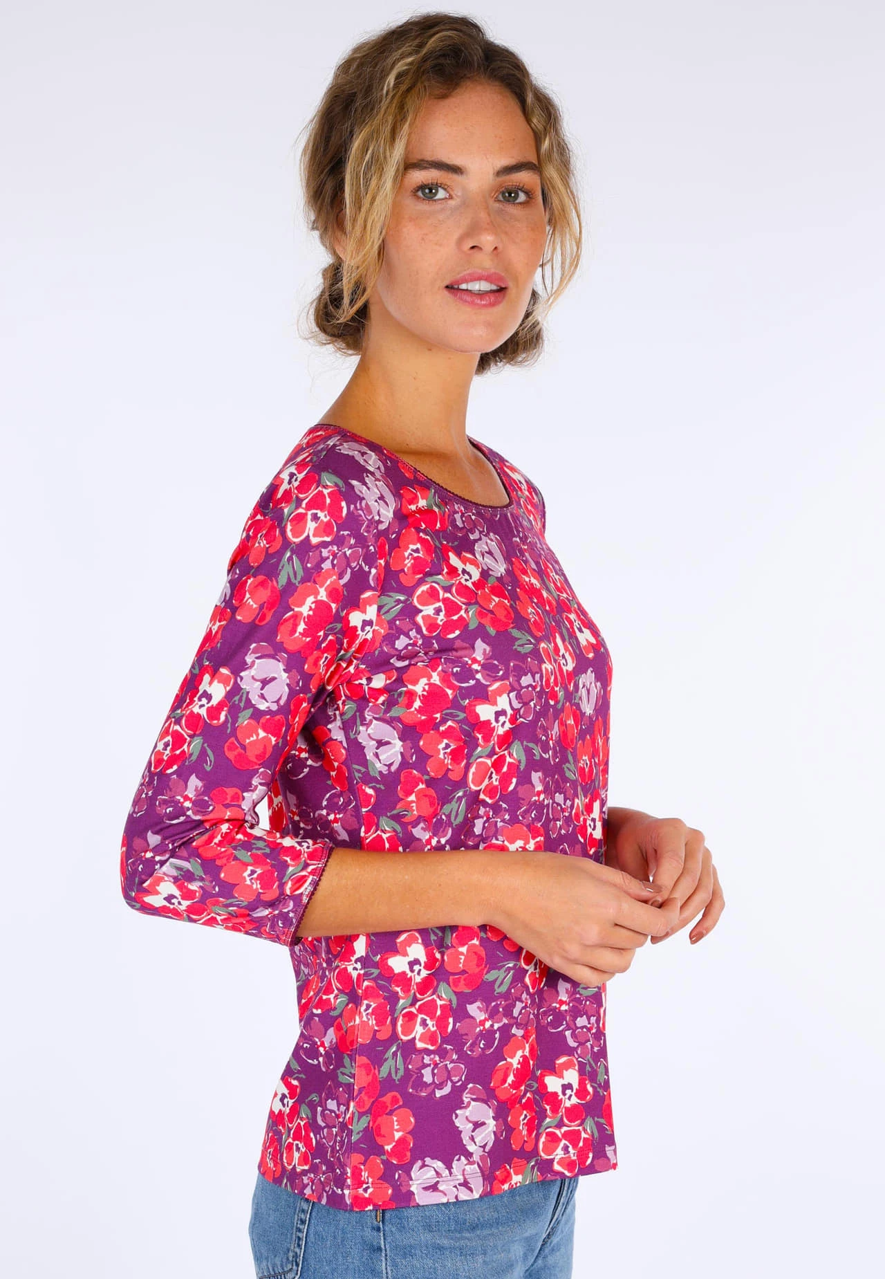 Shirt Mabel Flower Field - Orchid – Bild 3