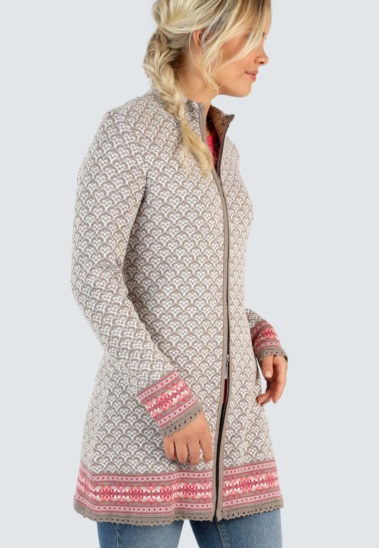 Strickmantel Jade - Oyster – Bild 3