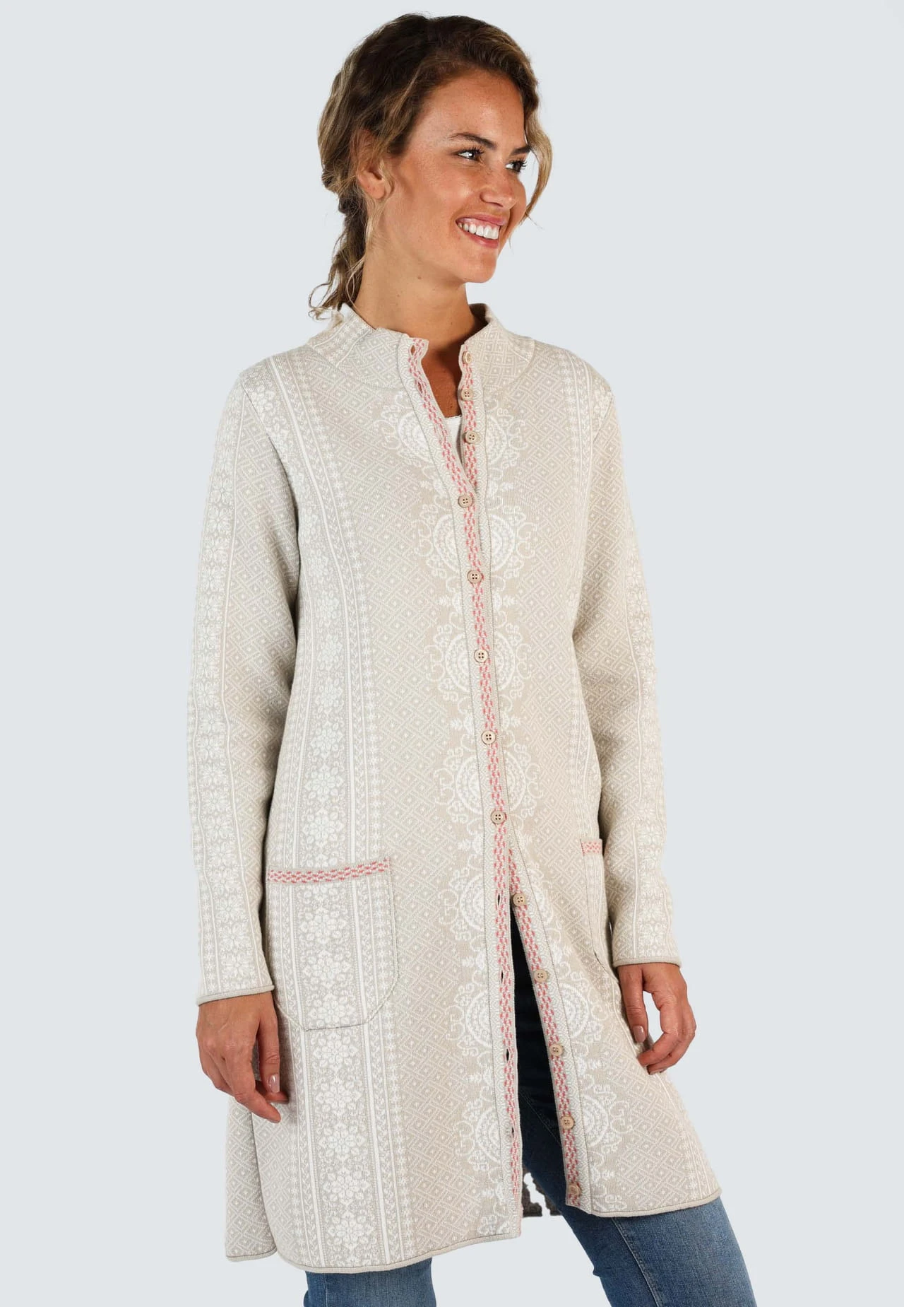 Strickmantel Maite - Sand – Bild 3