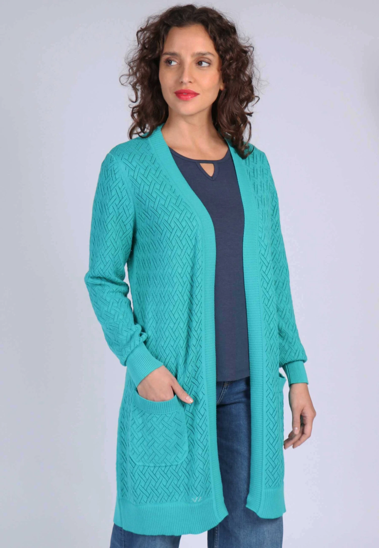 Strickmantel Viola - Tropical – Bild 3