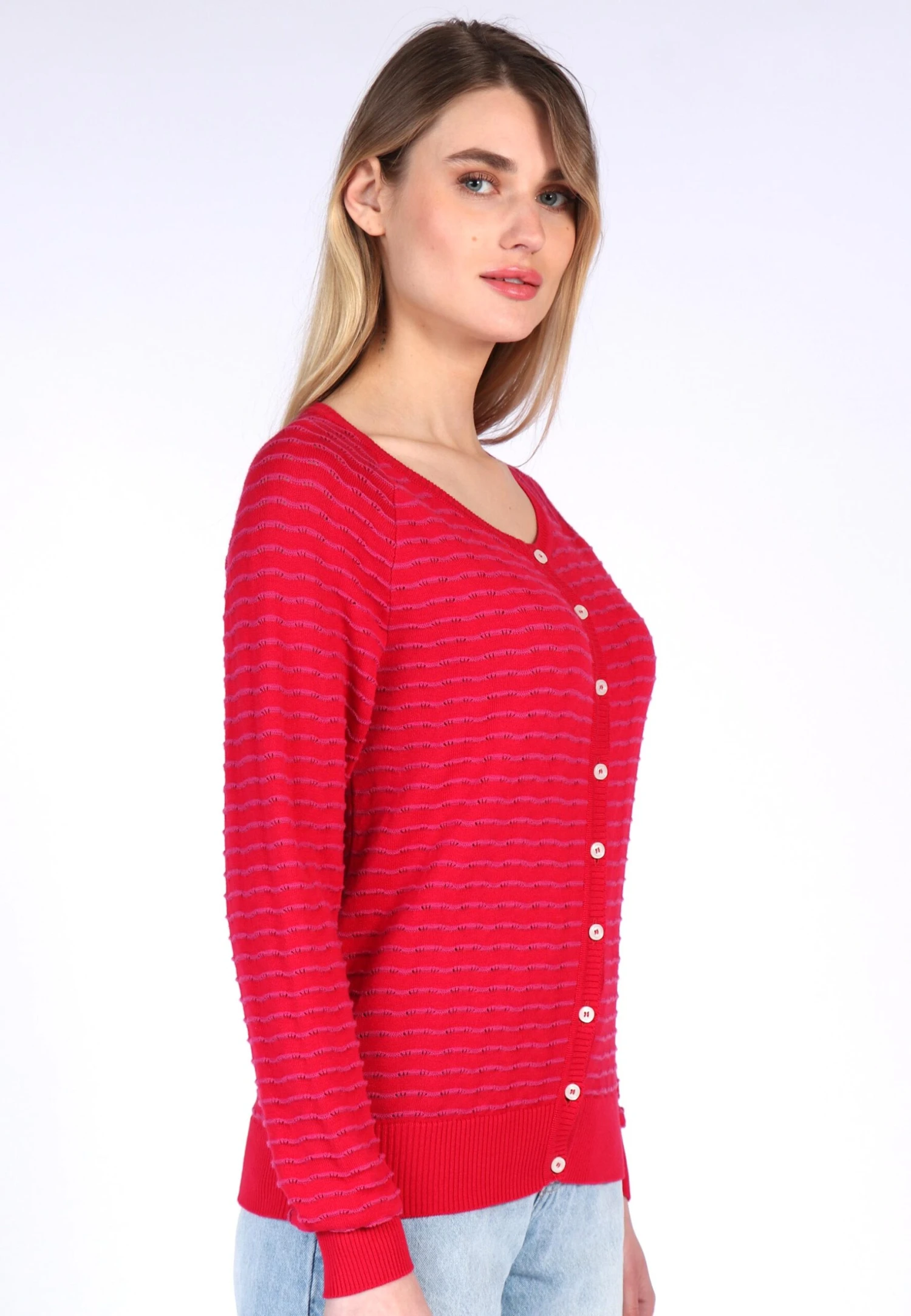 Strickjacke Patie - Rubin – Bild 3