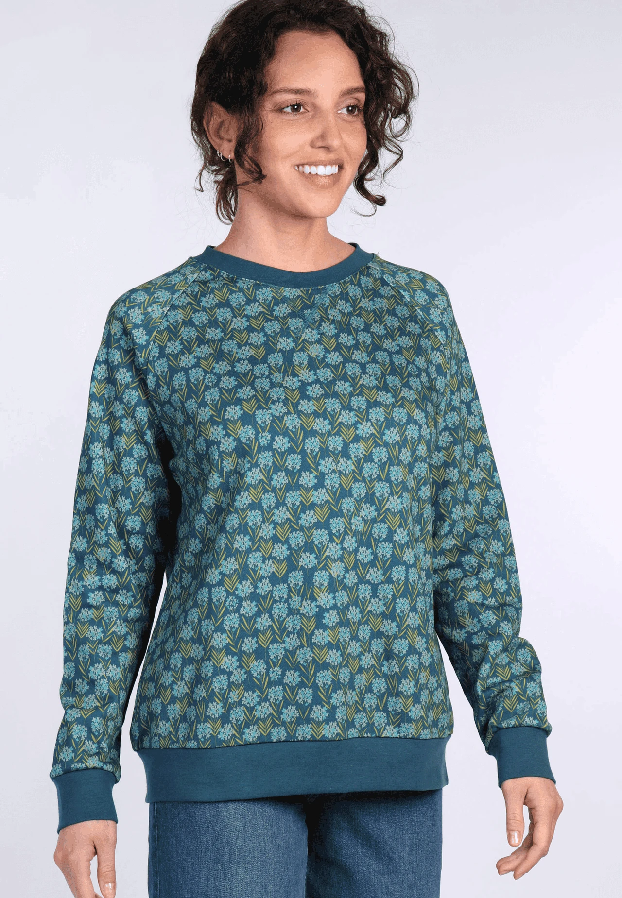 Sweater Shona Garden- Deep Ocean – Bild 3