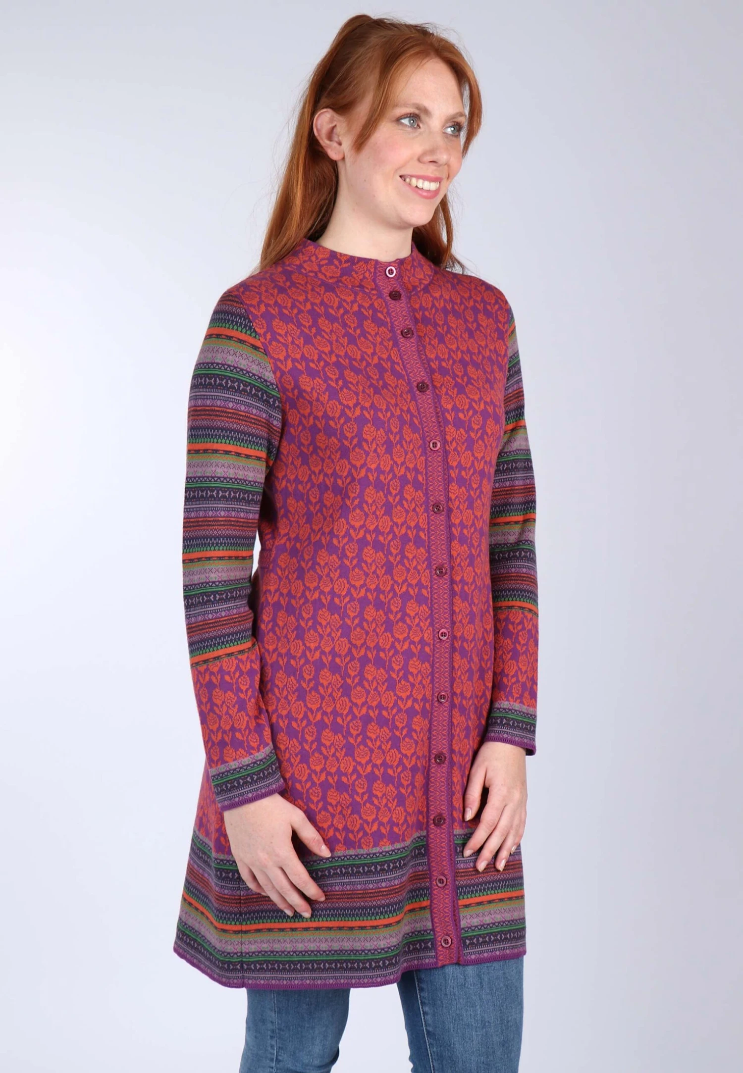 Strickmantel Fleurine Rose - Orchid – Bild 3