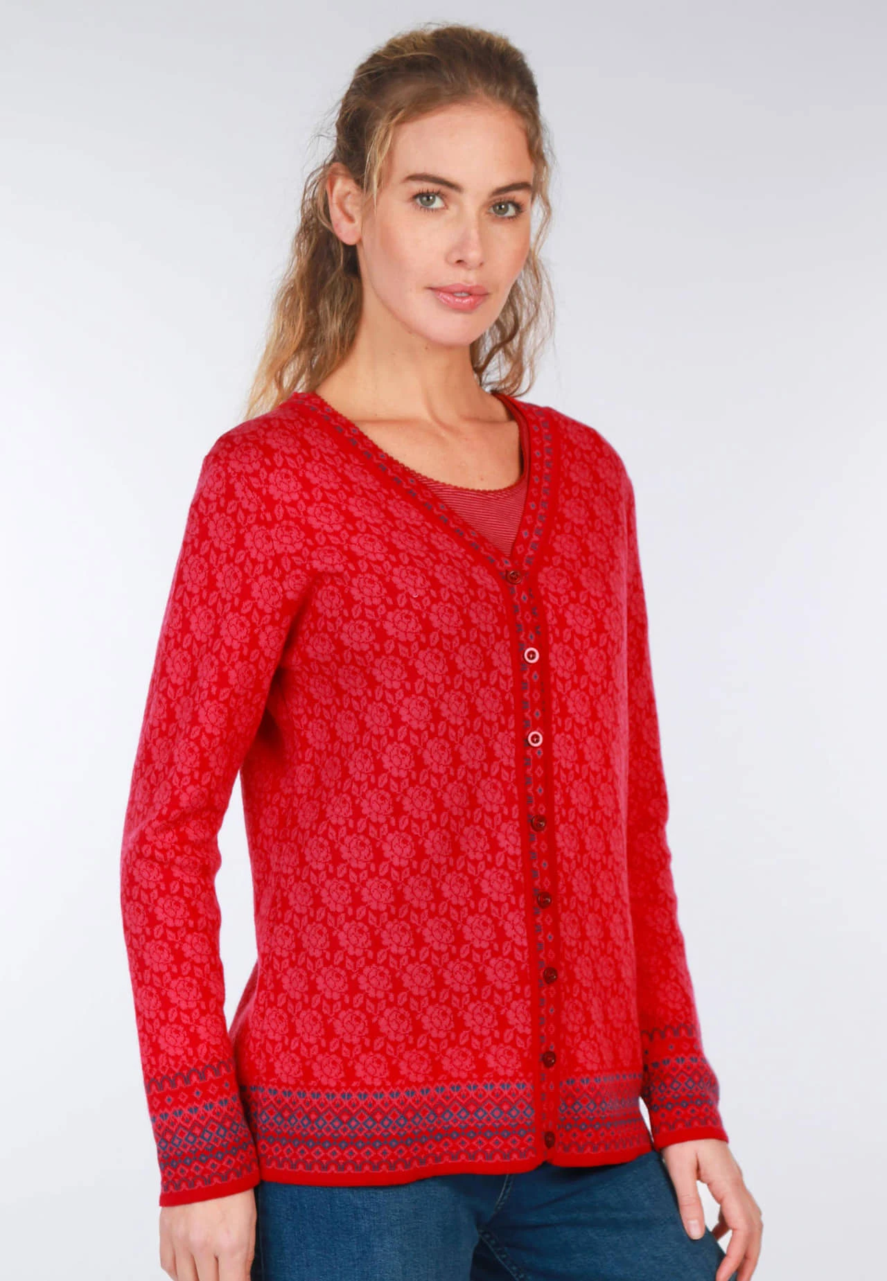 Strickjacke Christi Rose - Rubin – Bild 3