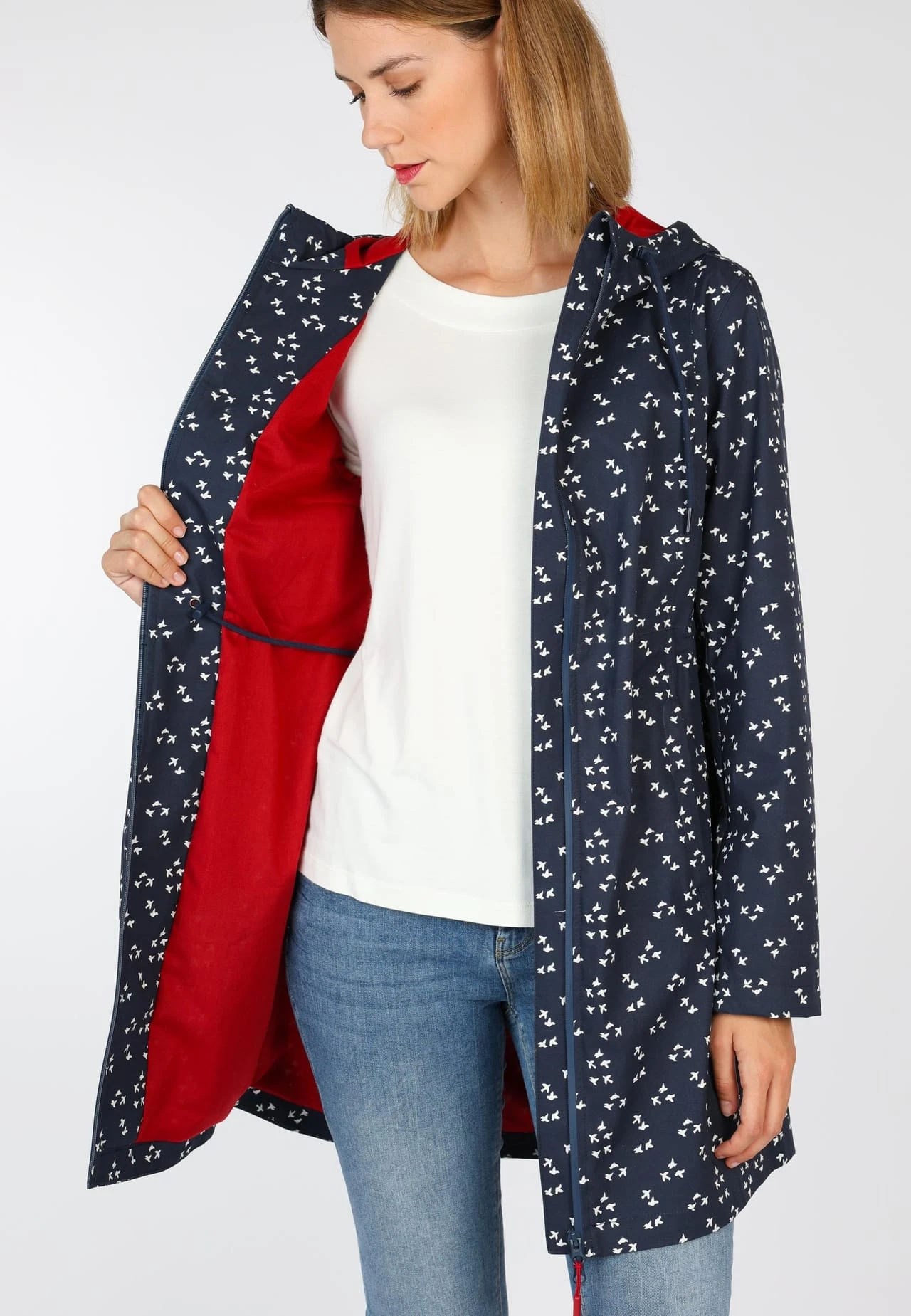 Mantel Venla Birds - Navy – Bild 3