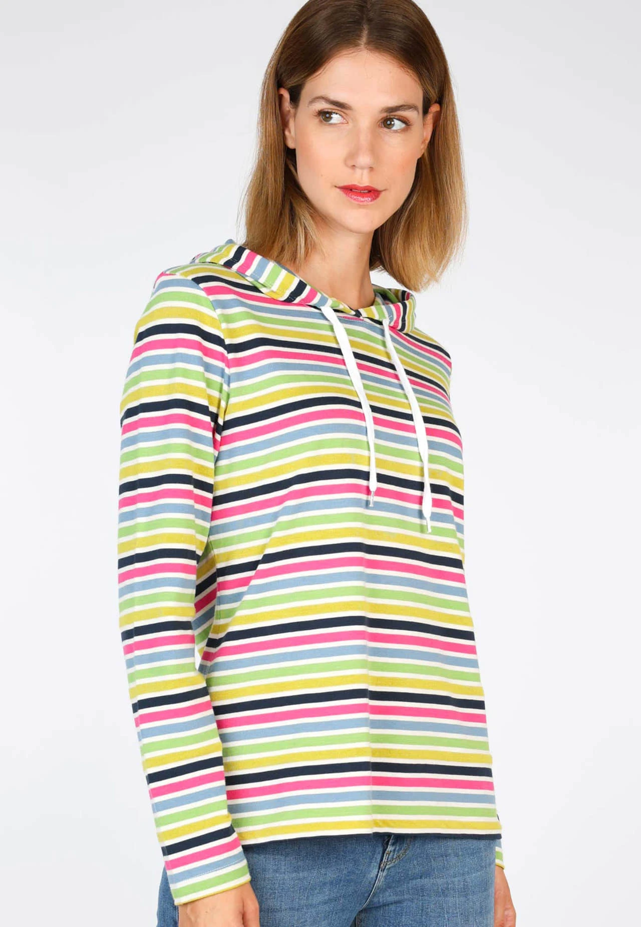 Hoodie Hilja Rainbow Stripe- Ivory – Bild 3
