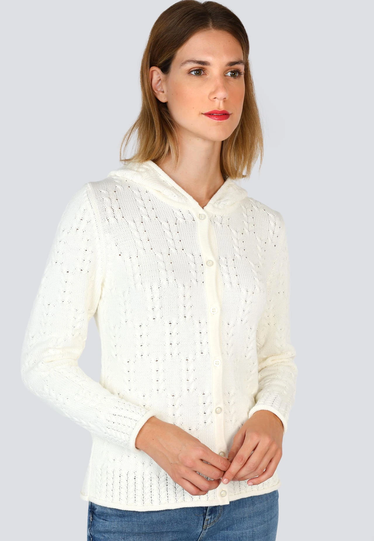 Strickjacke Angelika - Ivory – Bild 3