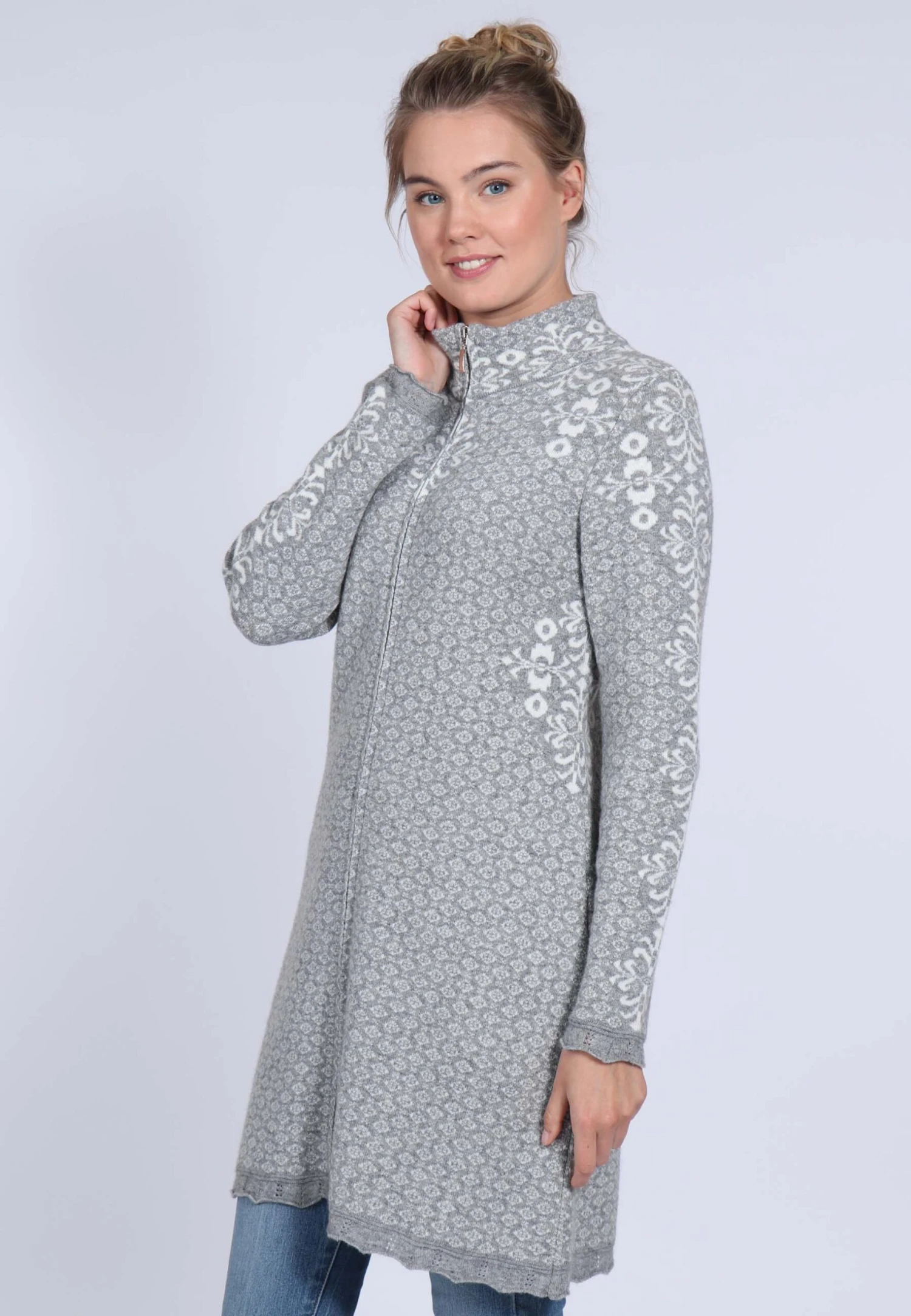 Strickmantel Enny - Grey – Bild 4