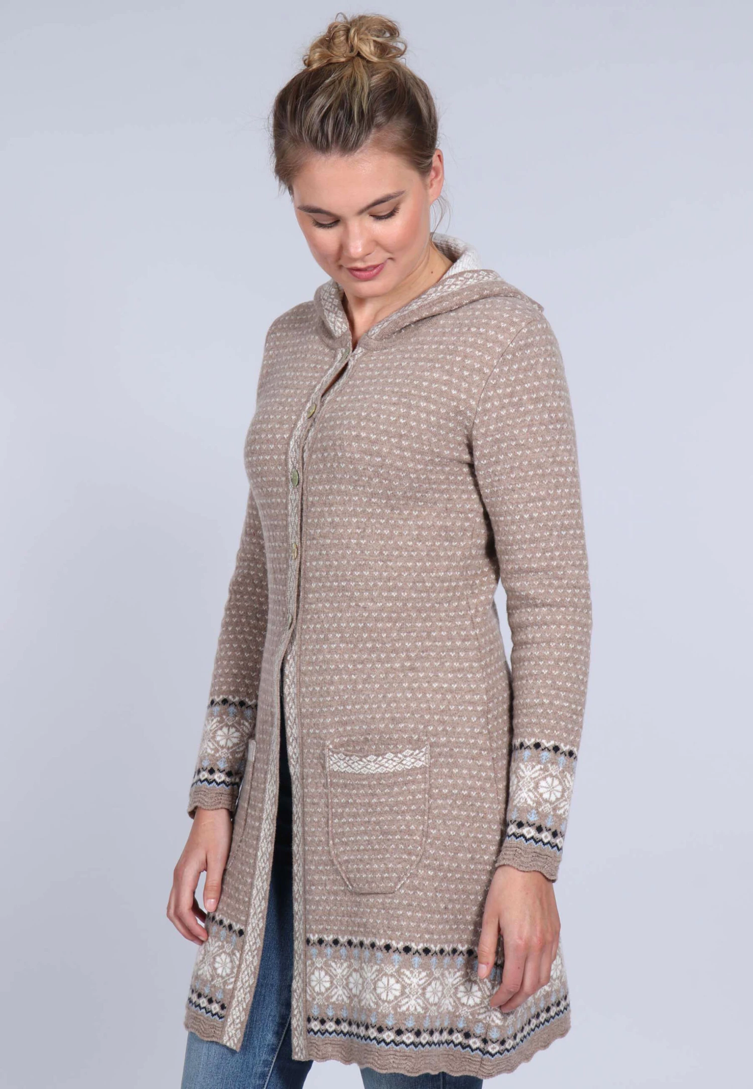 Strickmantel Ann - Camel – Bild 4