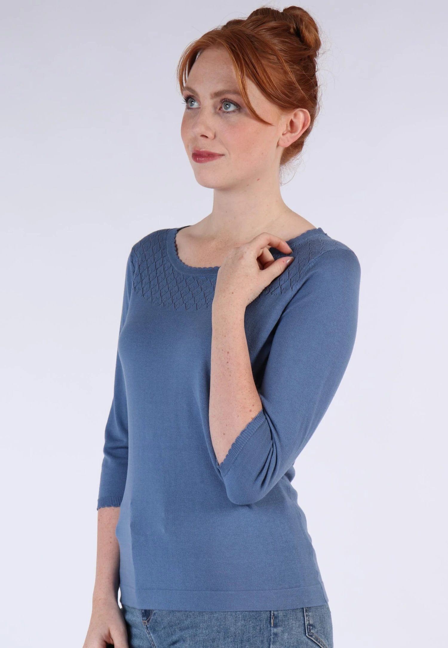 Strickpullover Dafne- Fjord – Bild 4