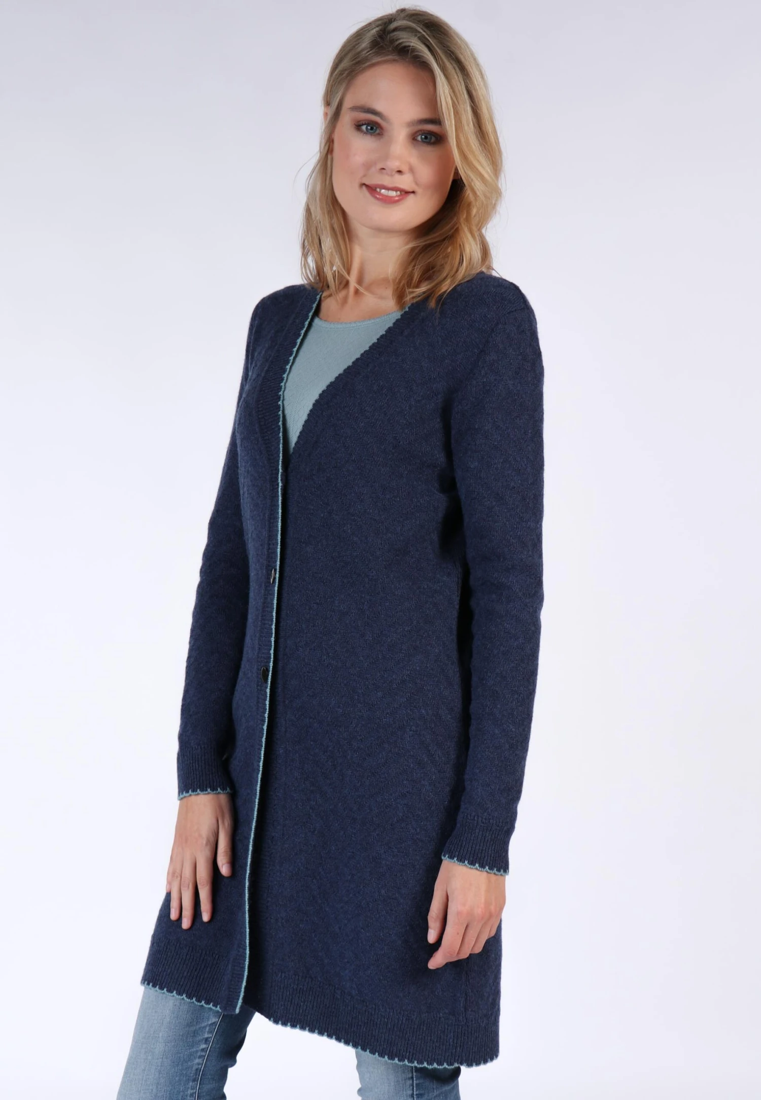 Strickmantel Adelheid - Navy – Bild 4