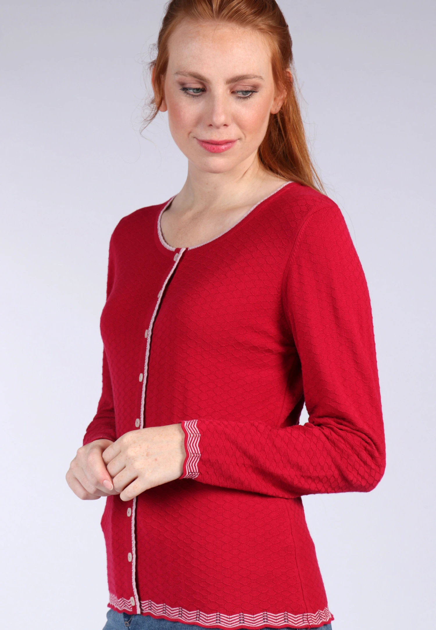 Strickjacke Cleo - Rubin – Bild 4