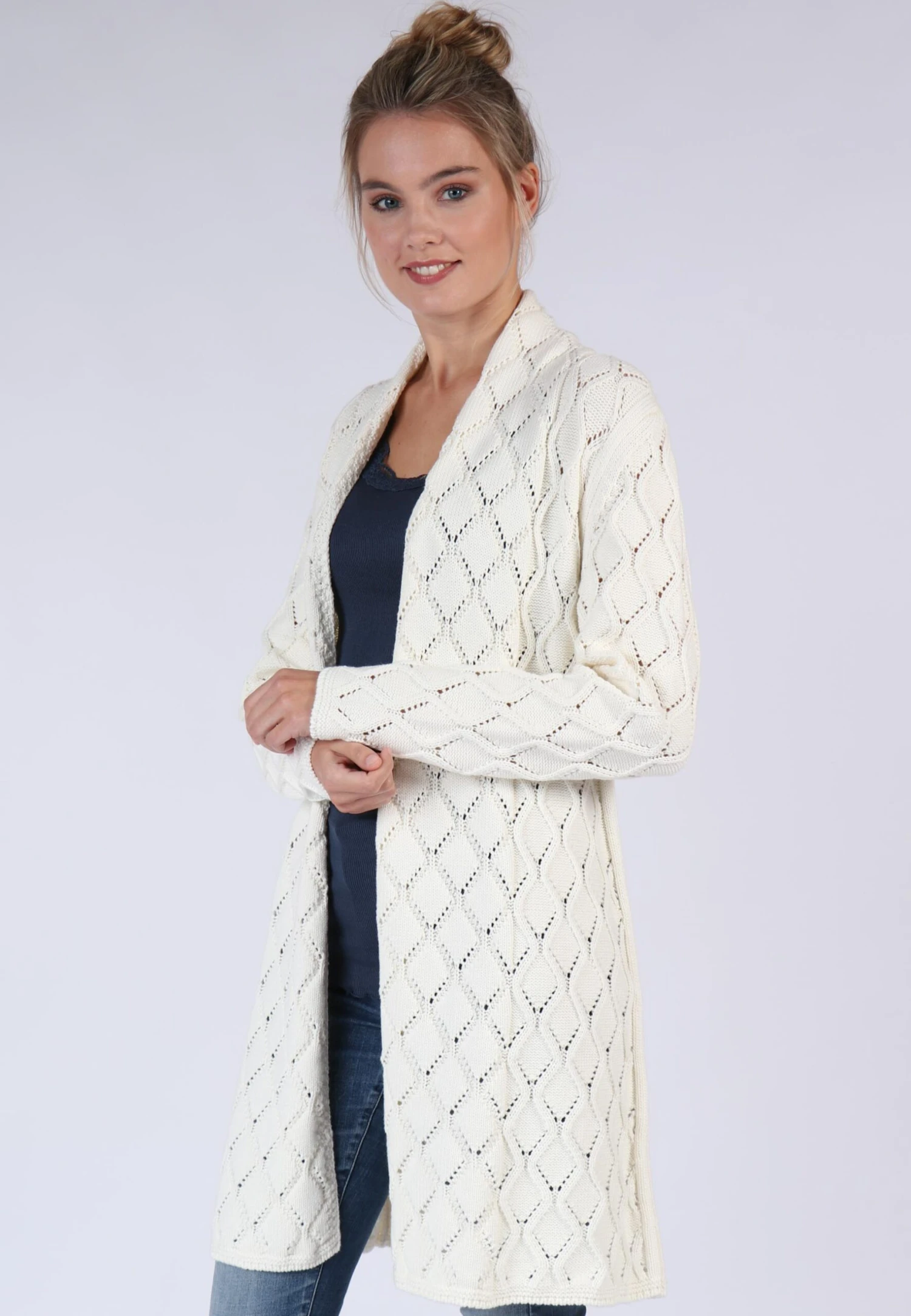 Strickmantel Ebbie - Ivory – Bild 4