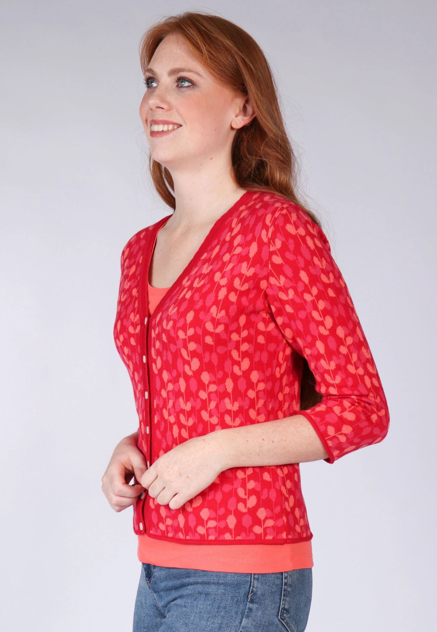 Strickjacke Casia - Rubin – Bild 4