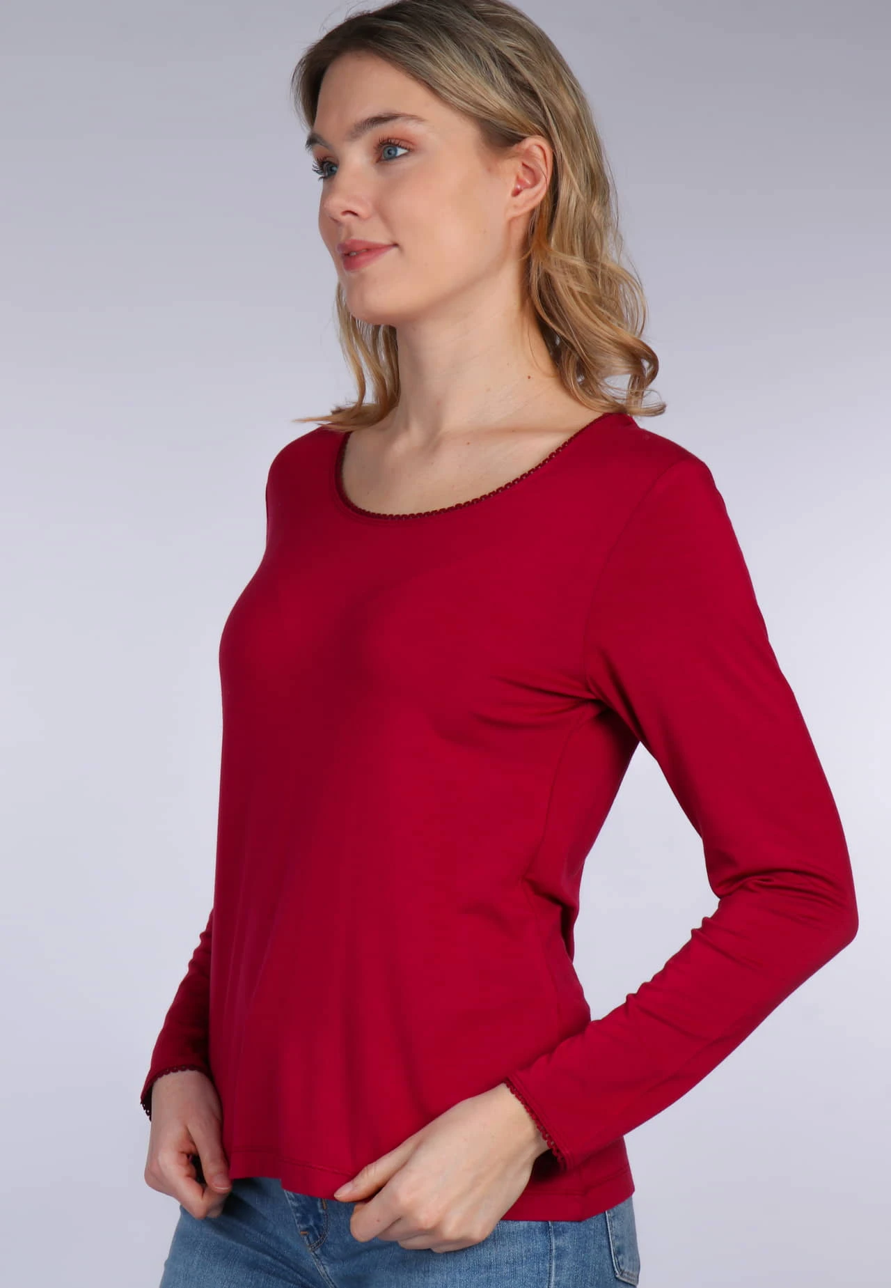 Langarmshirt Philia- Wine – Bild 4