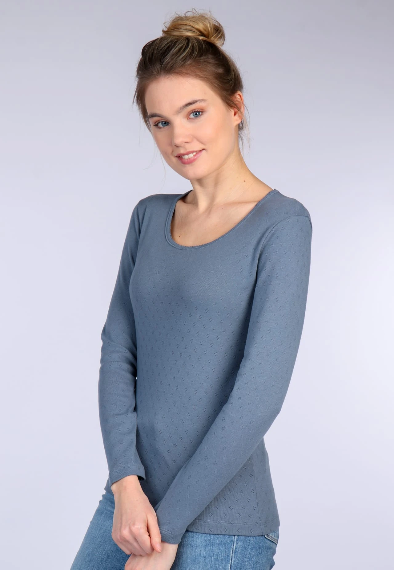 Langarmshirt Malin - Mosaic Blue – Bild 4