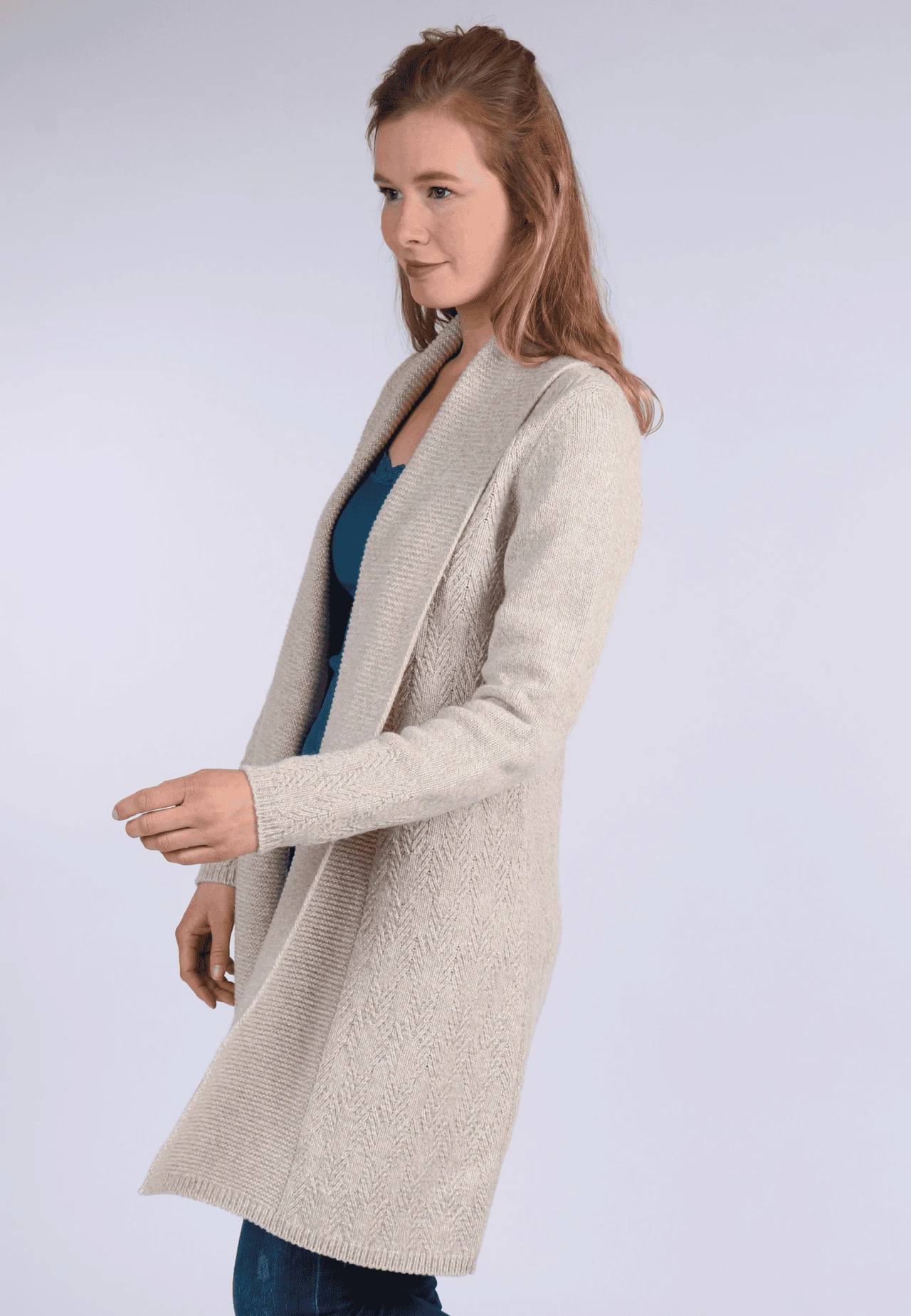 Strickjacke Walla - Sand – Bild 4