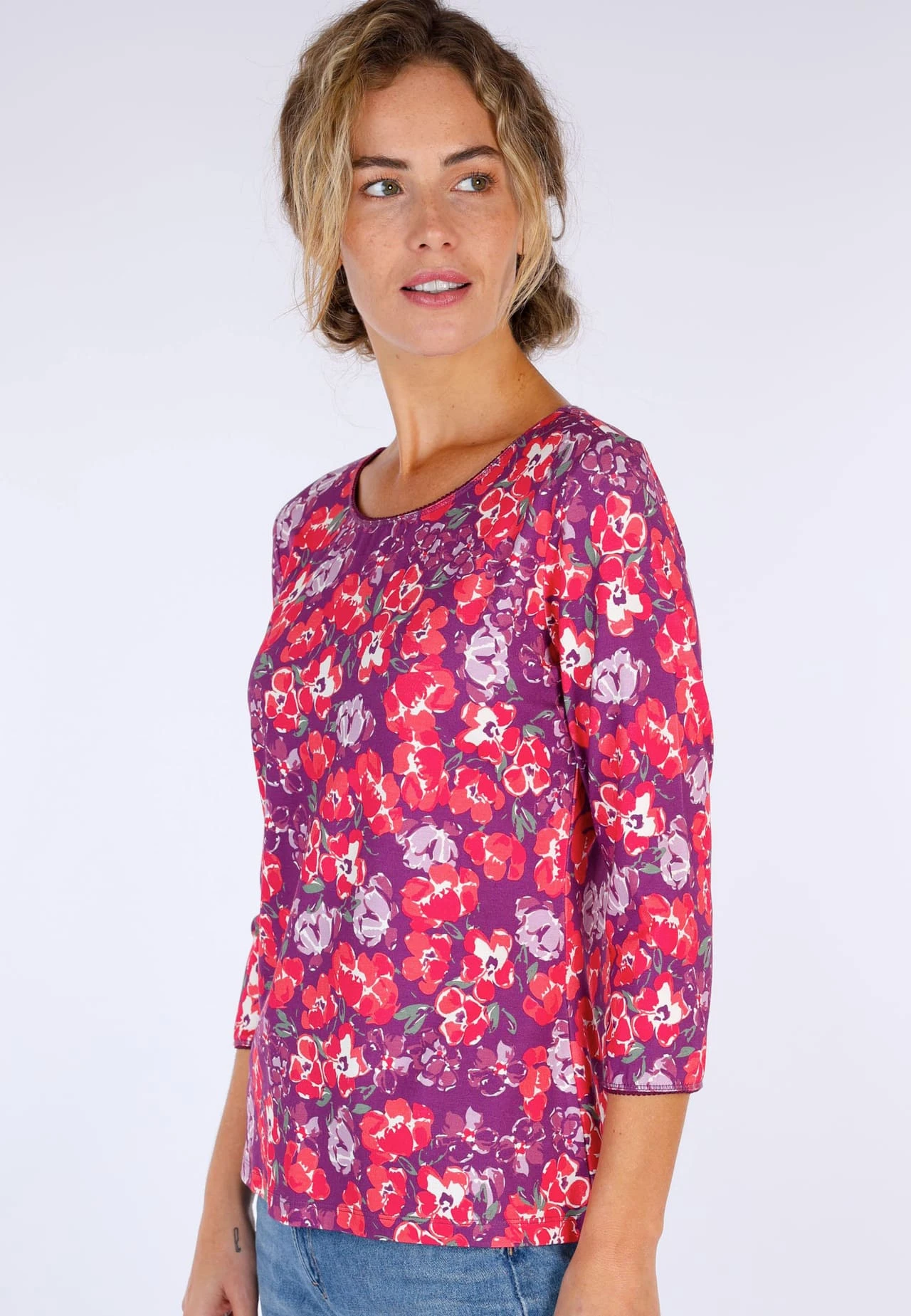 Shirt Mabel Flower Field - Orchid – Bild 4