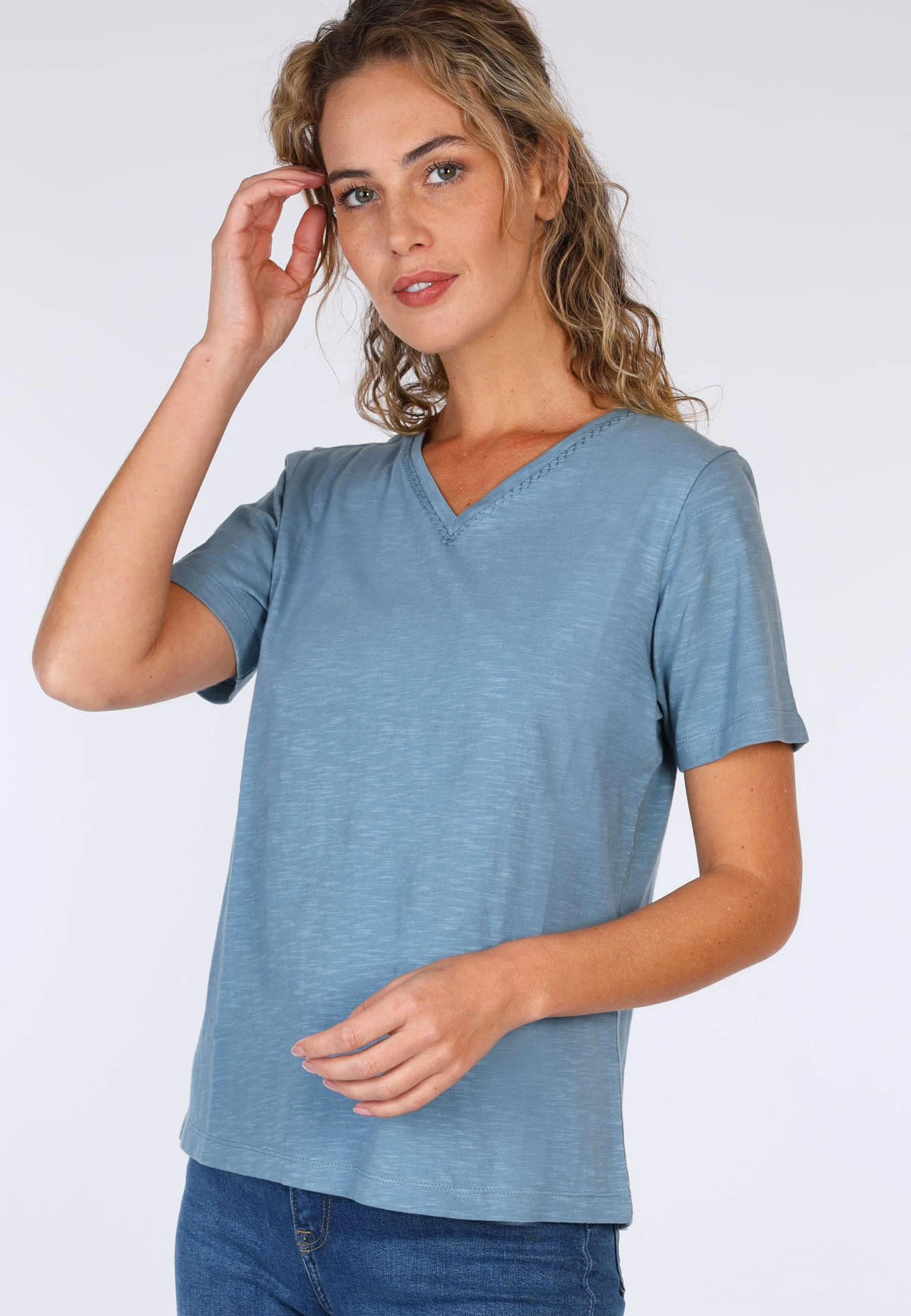 T-Shirt Lale - Swedish Blue – Bild 4