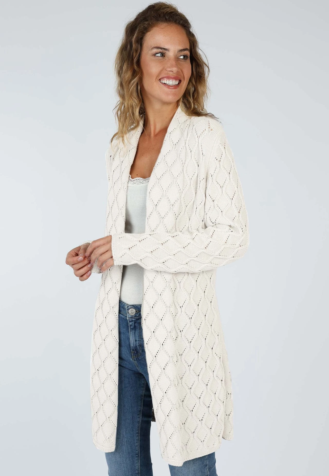 Strickjacke Ebbie - Ivory – Bild 4