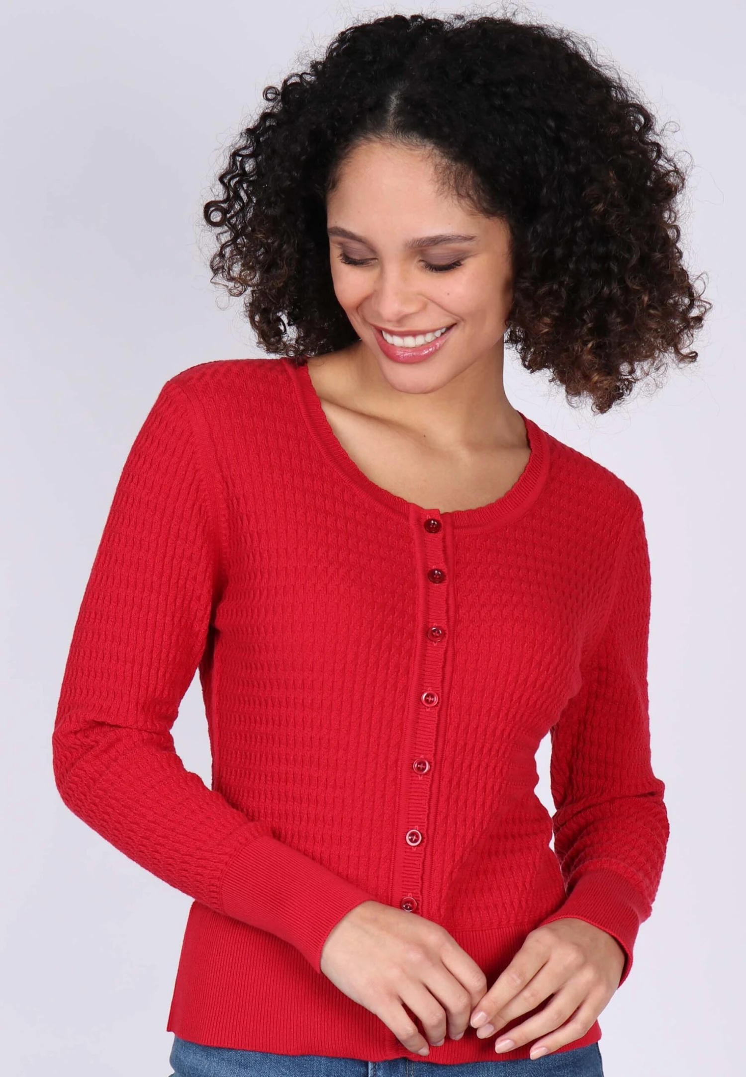 Strickjacke Manon - Red – Bild 4