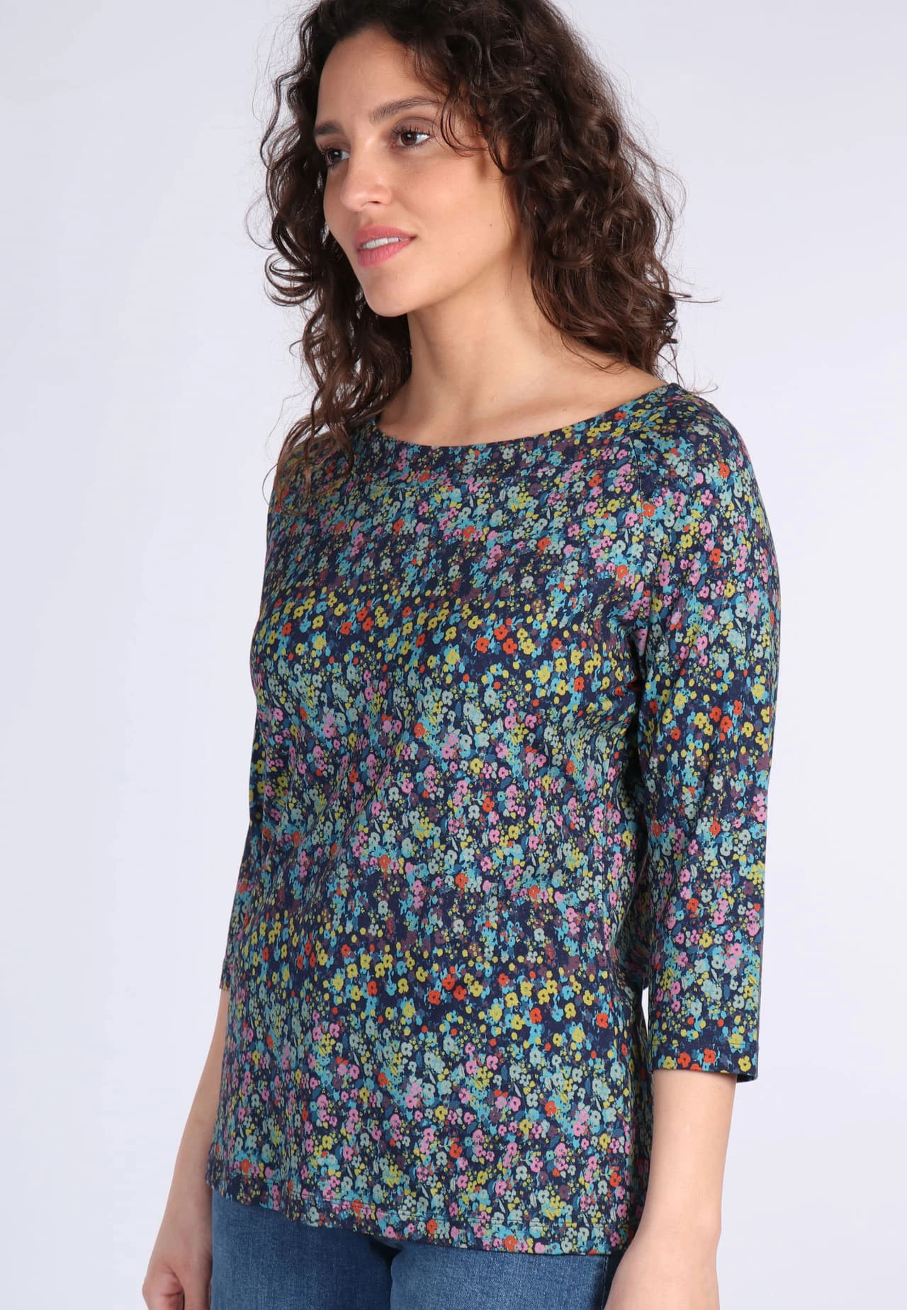 Shirt Zoa Flower Confetti- Navy – Bild 4