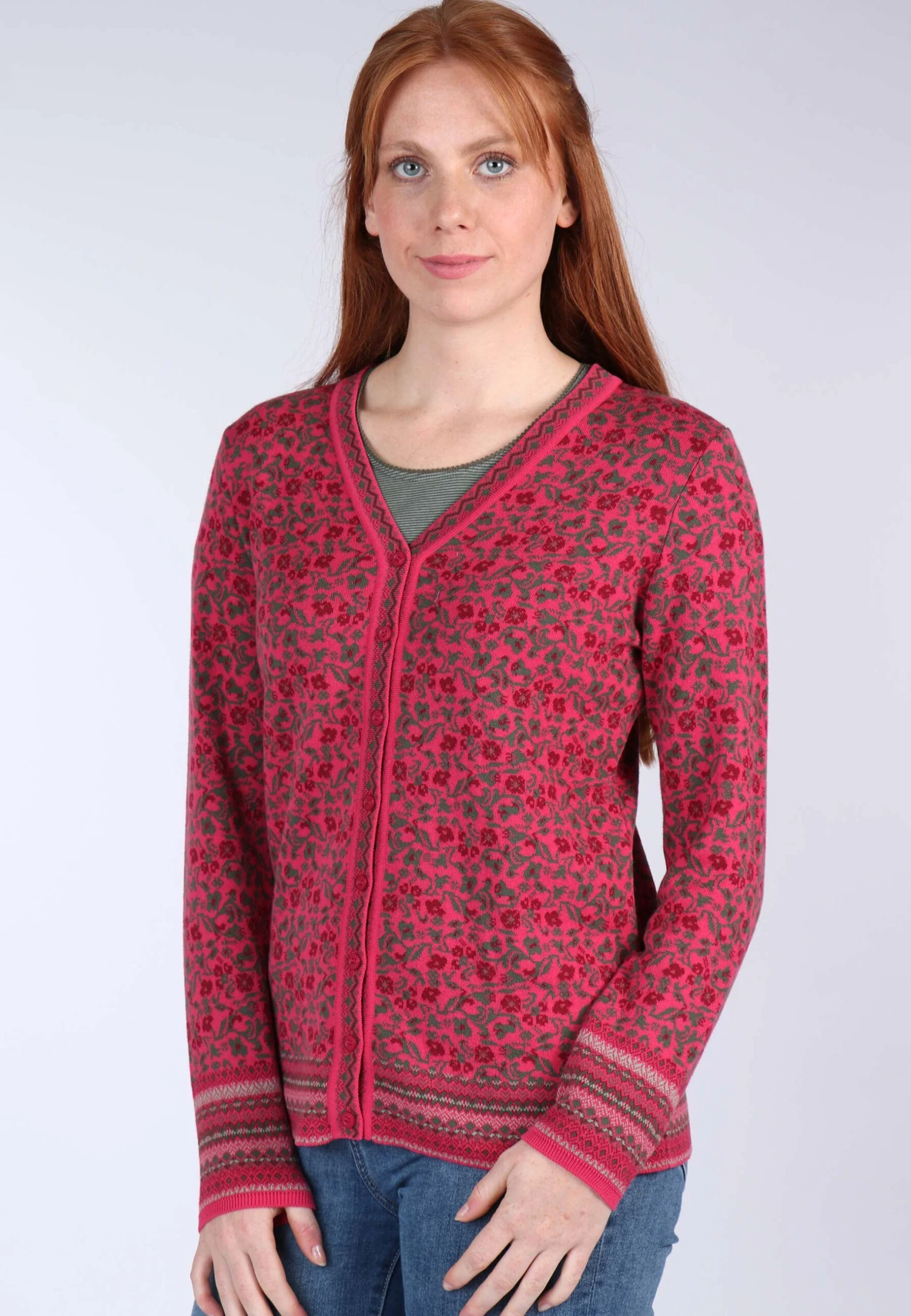 Strickjacke Christi Blossom - Pink – Bild 4