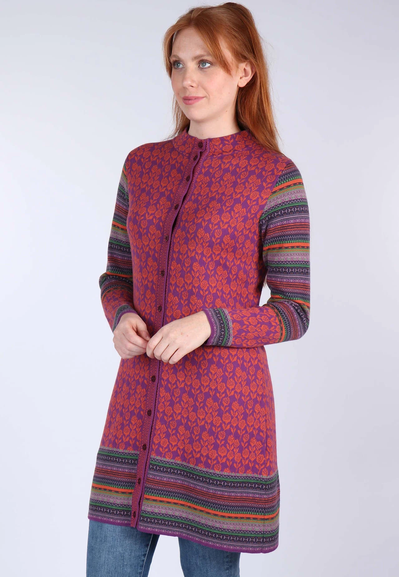 Strickmantel Fleurine Rose - Orchid – Bild 4