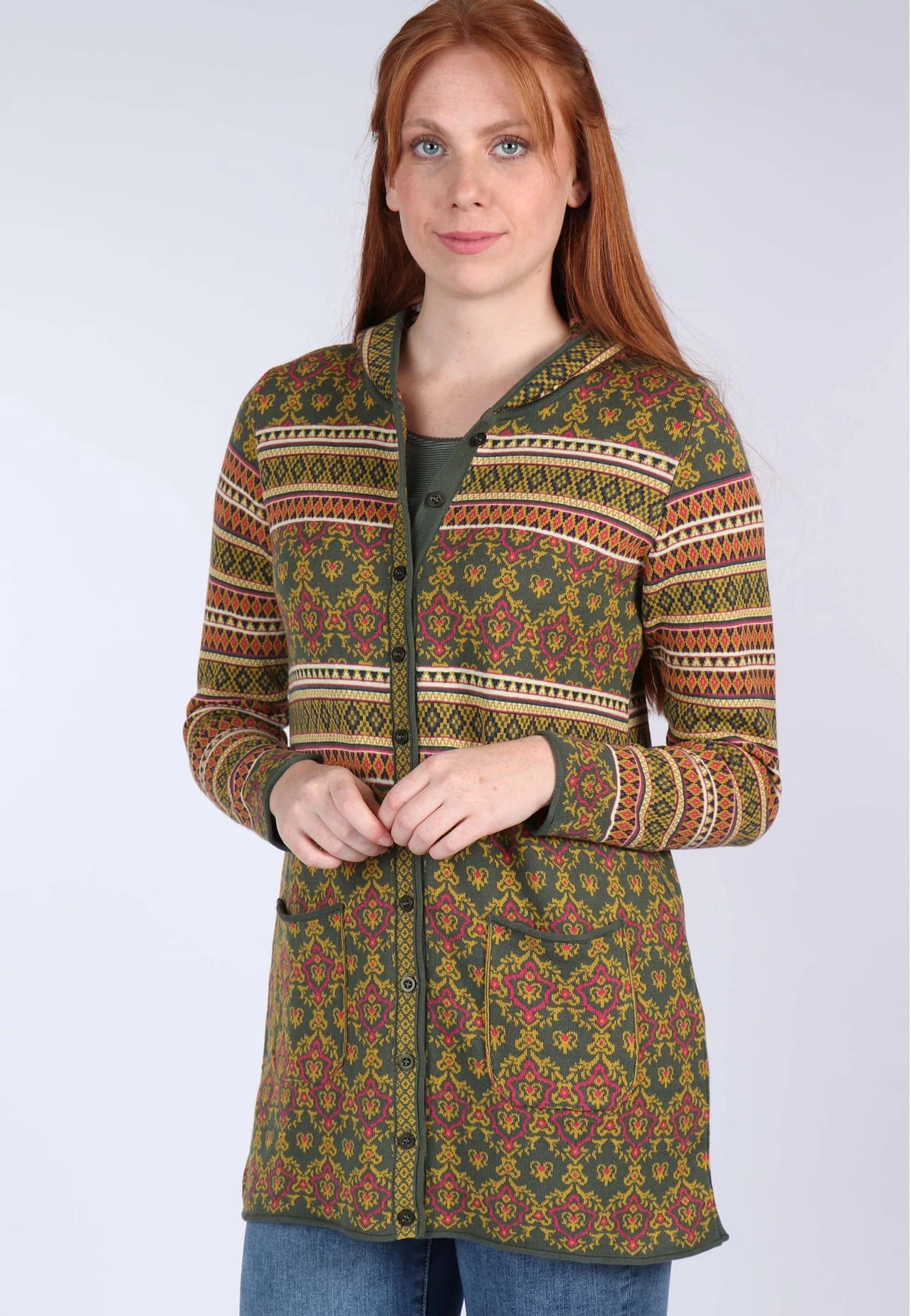 Strickmantel Karlie Royal - Thyme – Bild 4