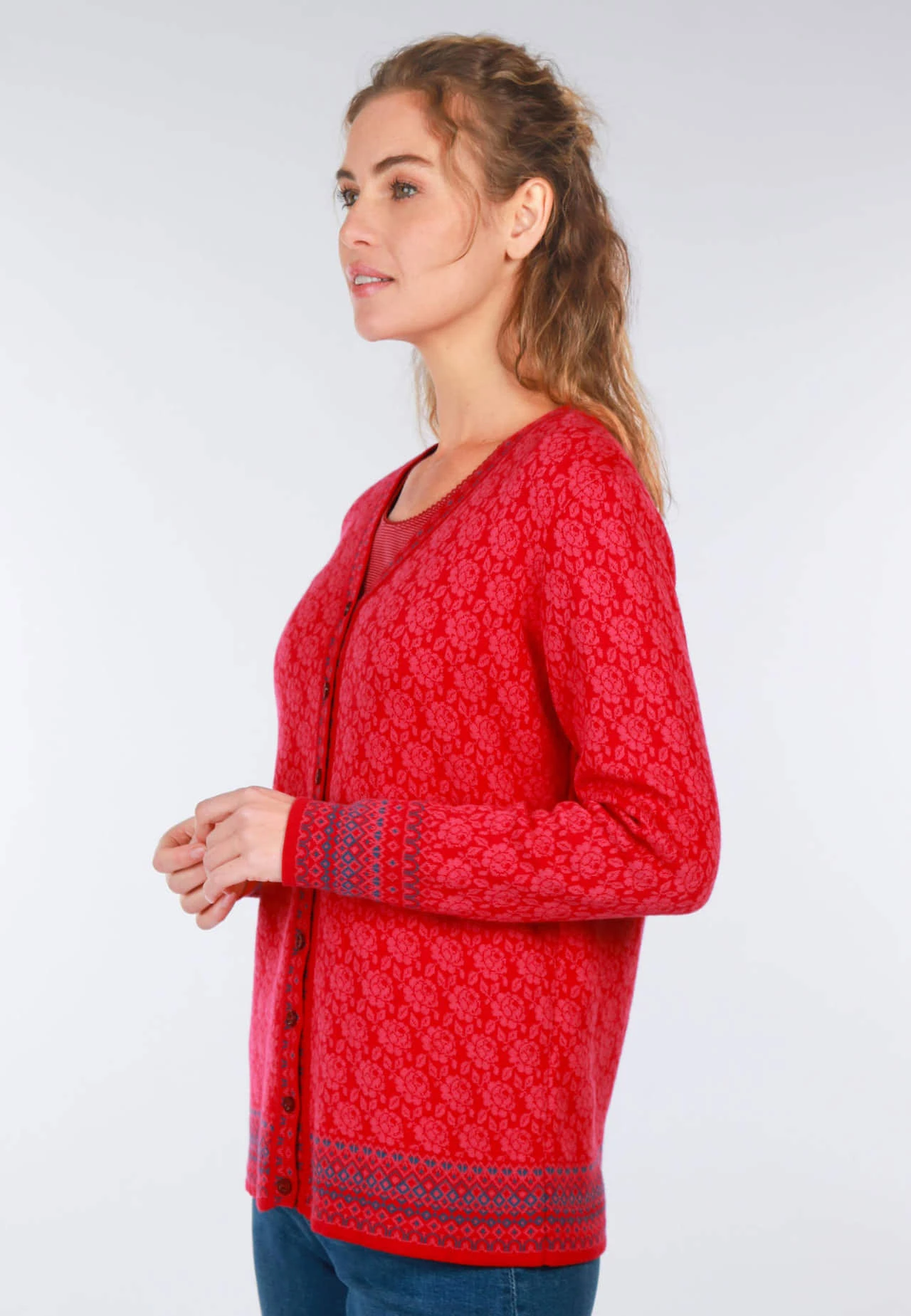 Strickjacke Christi Rose - Rubin – Bild 4