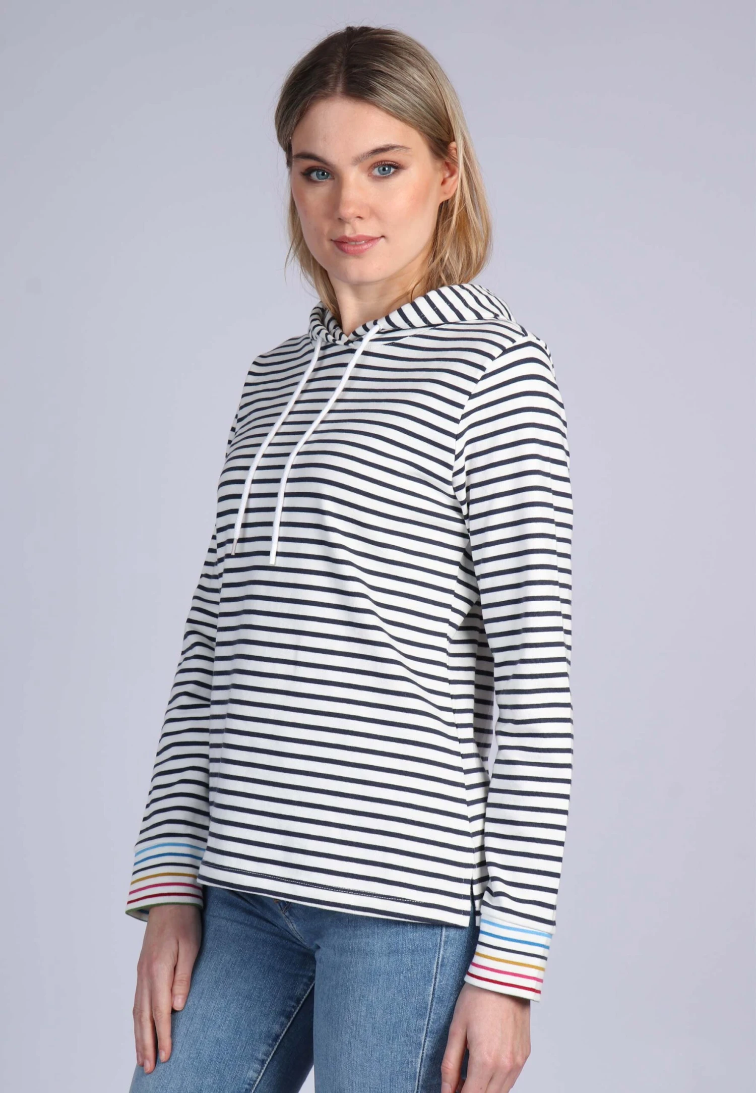 Sweater Hilja Rainbow Stripe - Ivory – Bild 3