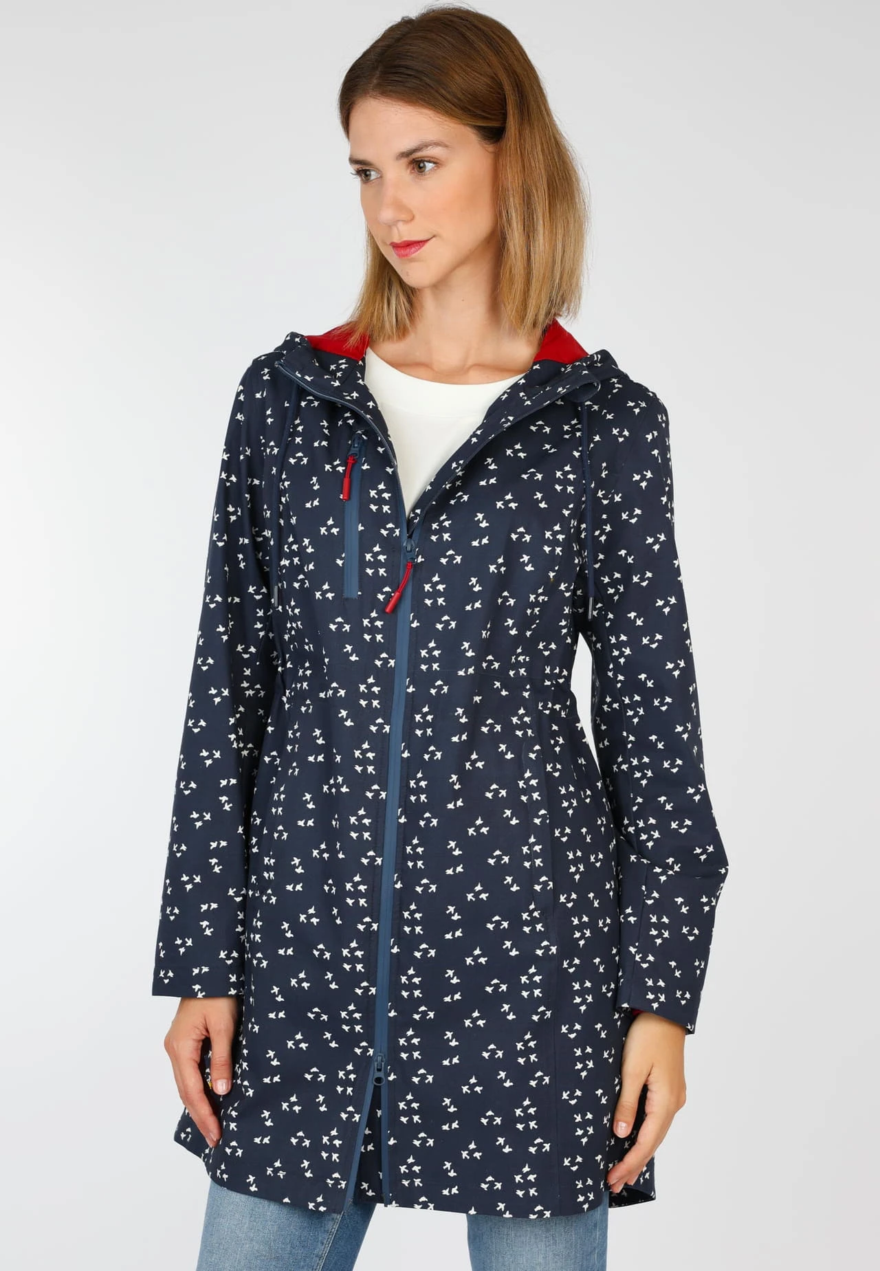 Mantel Venla Birds - Navy – Bild 4