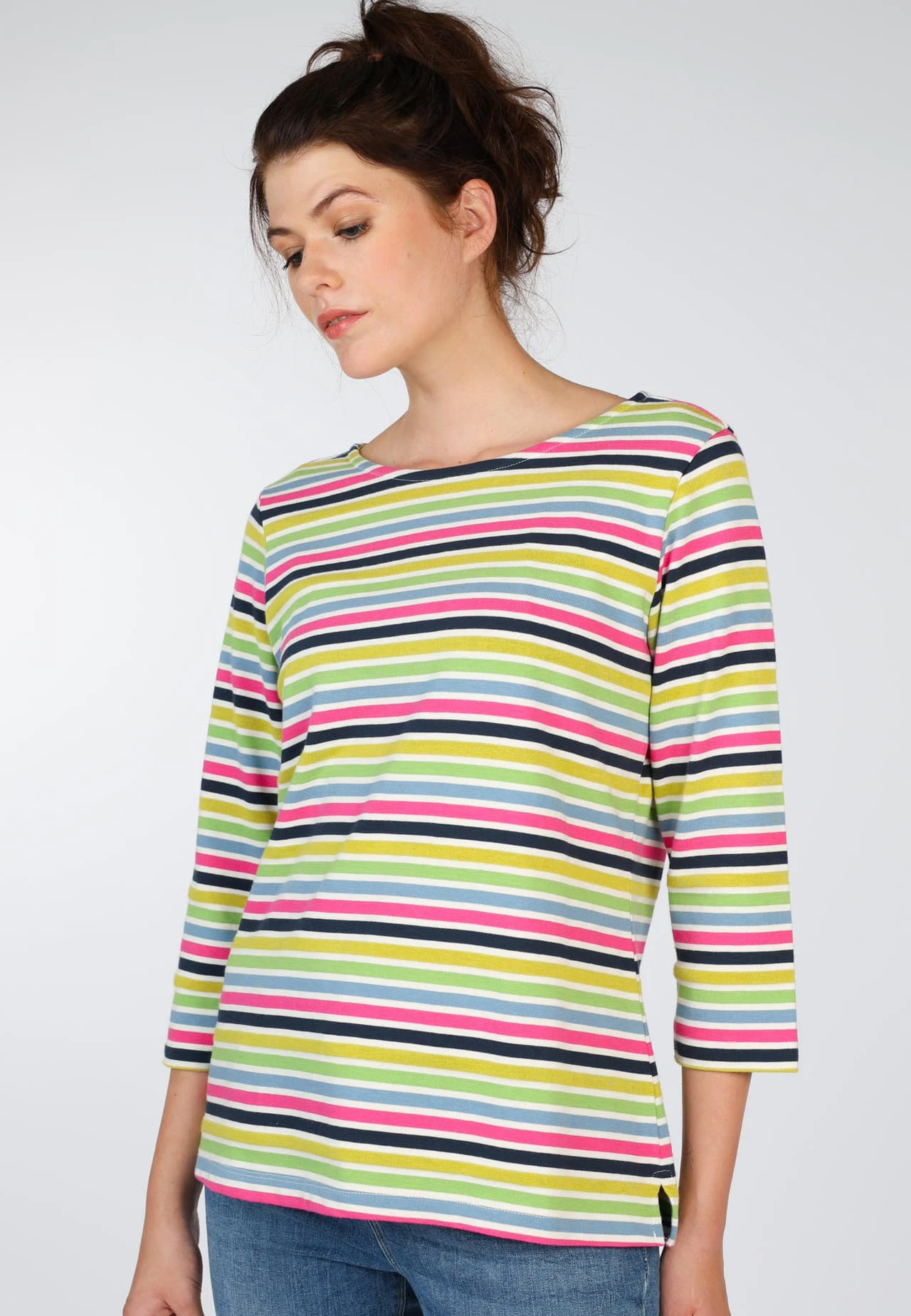 Sweater Holma Rainbow Stripe- Ivory – Bild 4