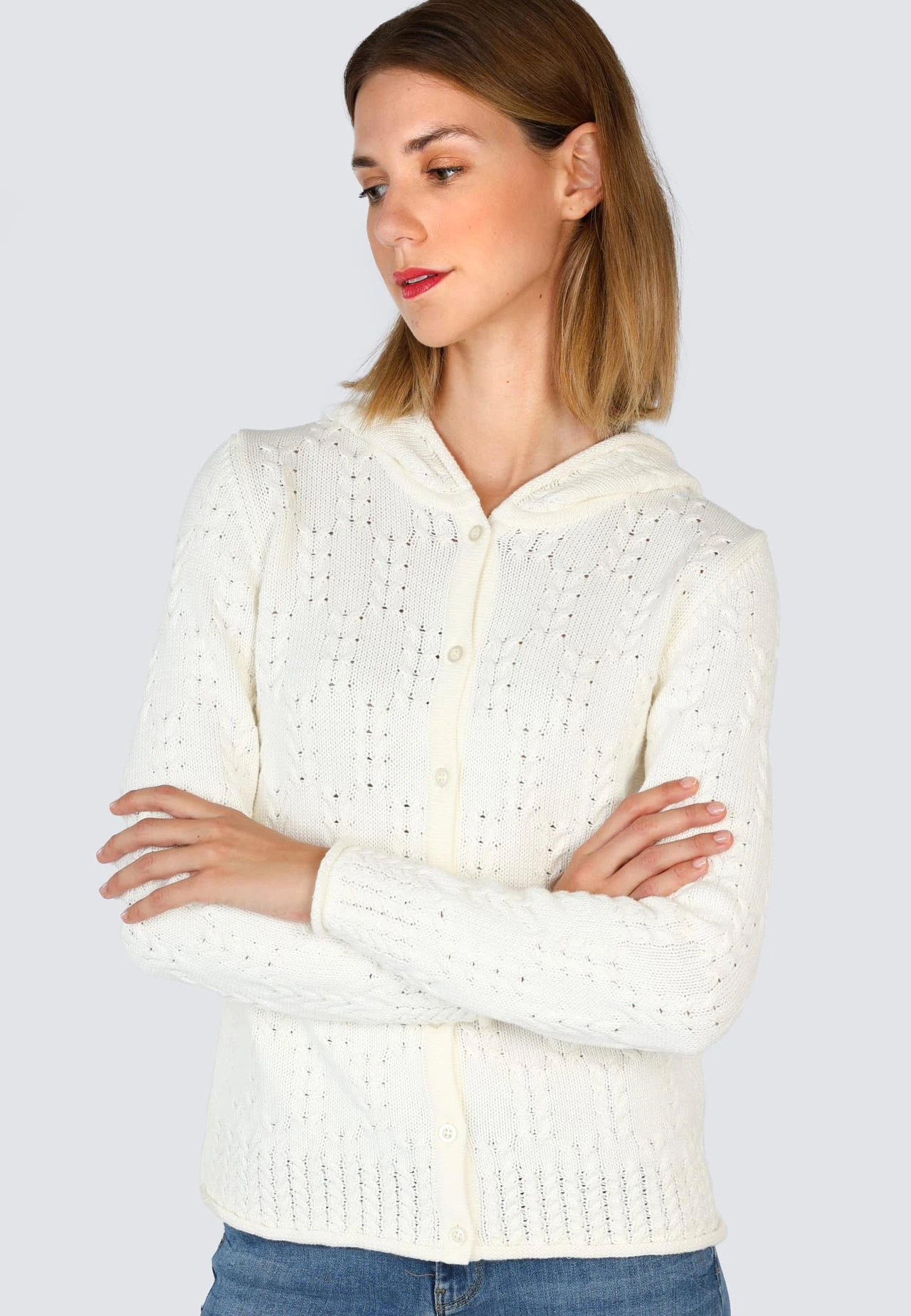 Strickjacke Angelika - Ivory – Bild 4