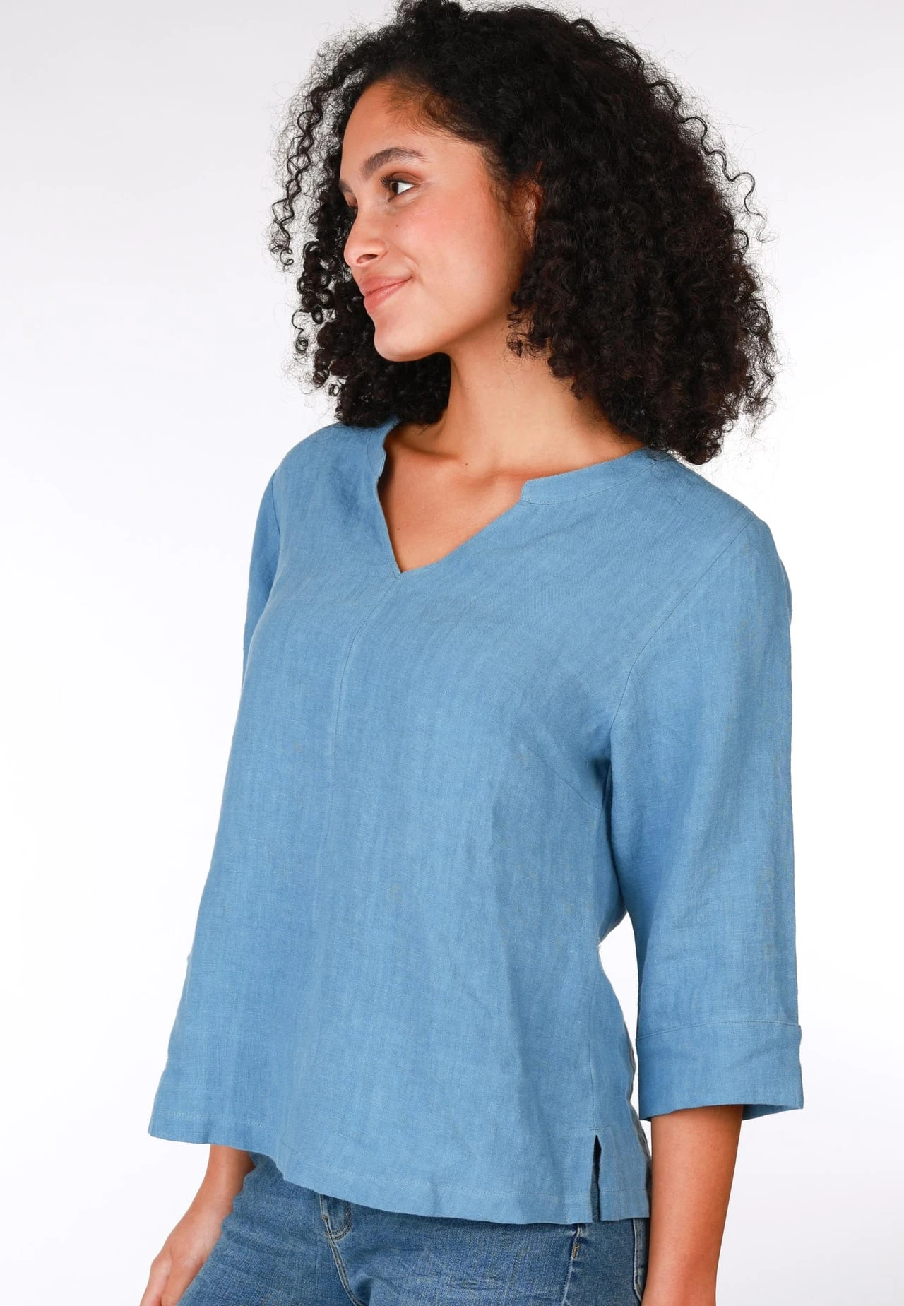 Bluse Emina - Swedish Blue – Bild 4