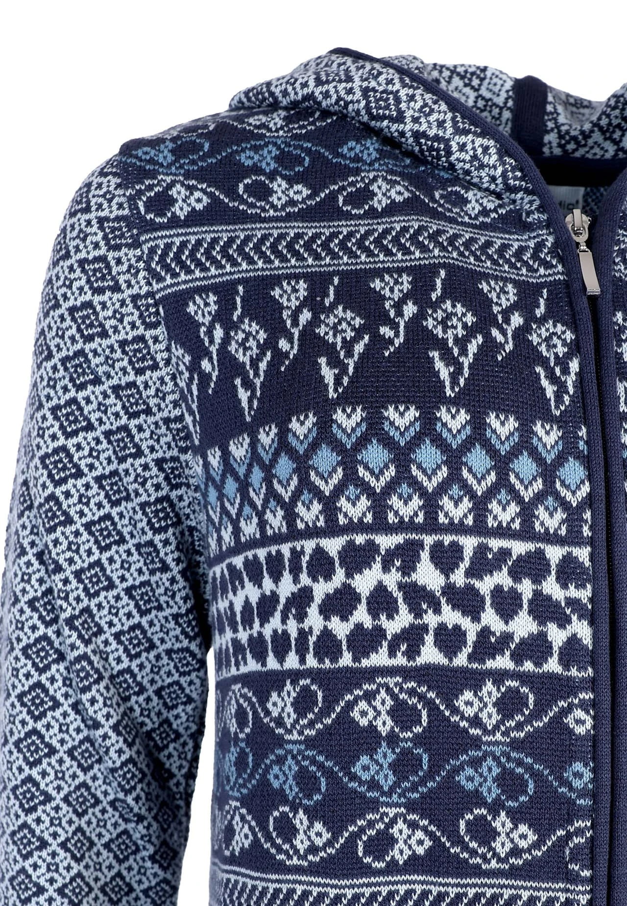 Strickmantel Britta Hygge - Navy – Bild 3