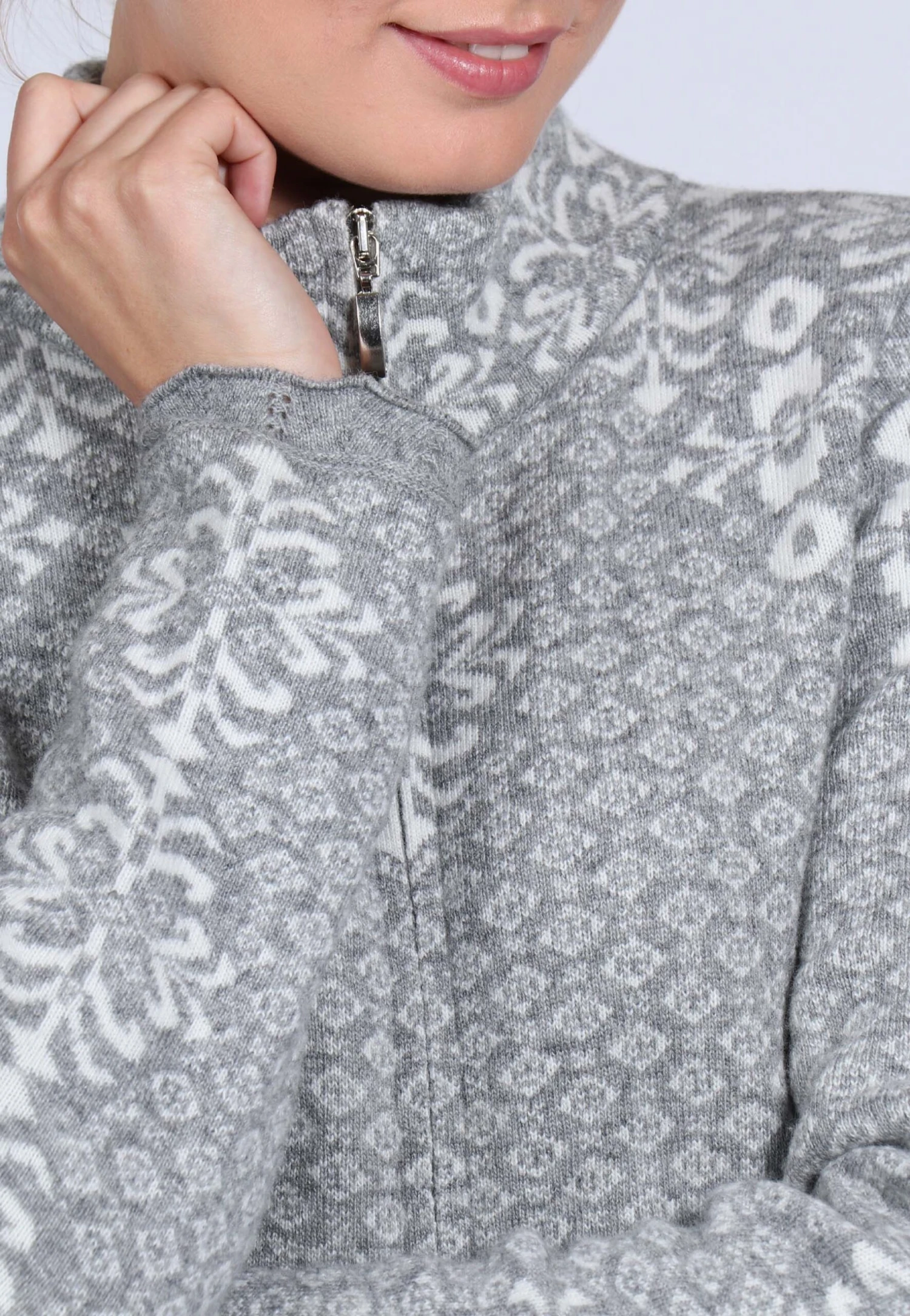 Strickmantel Enny - Grey – Bild 5