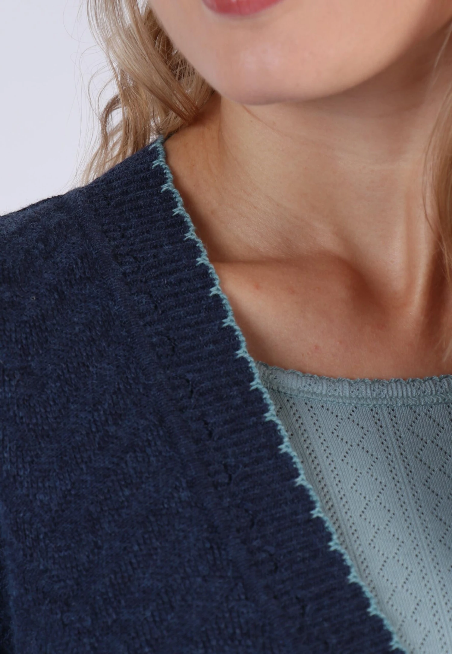 Strickmantel Adelheid - Navy – Bild 5