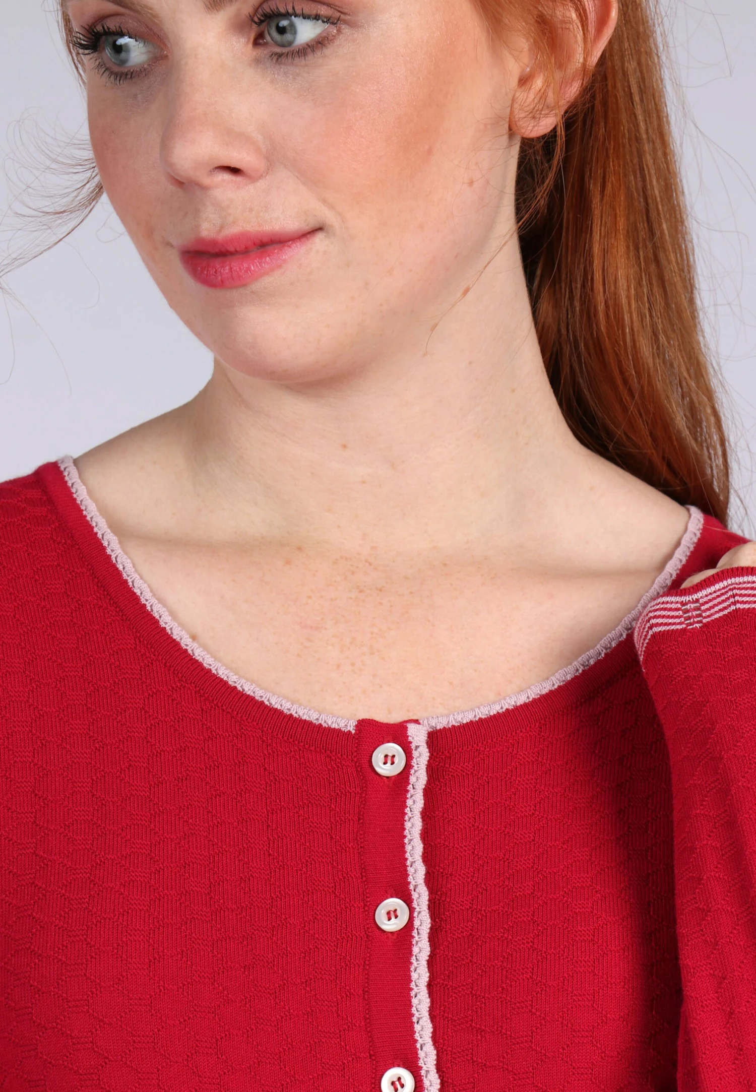 Strickjacke Cleo - Rubin – Bild 5