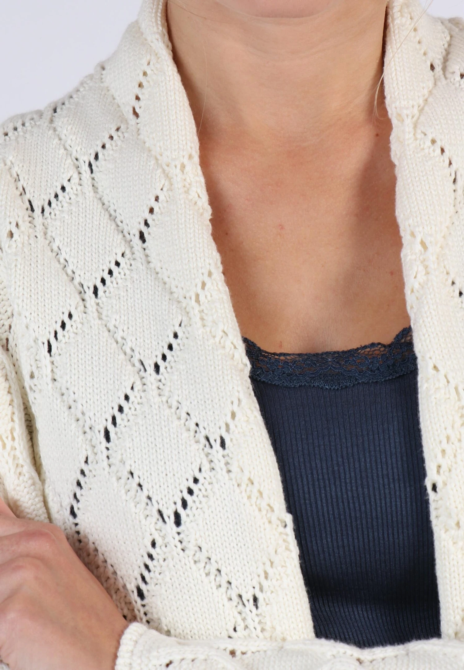 Strickmantel Ebbie - Ivory – Bild 5