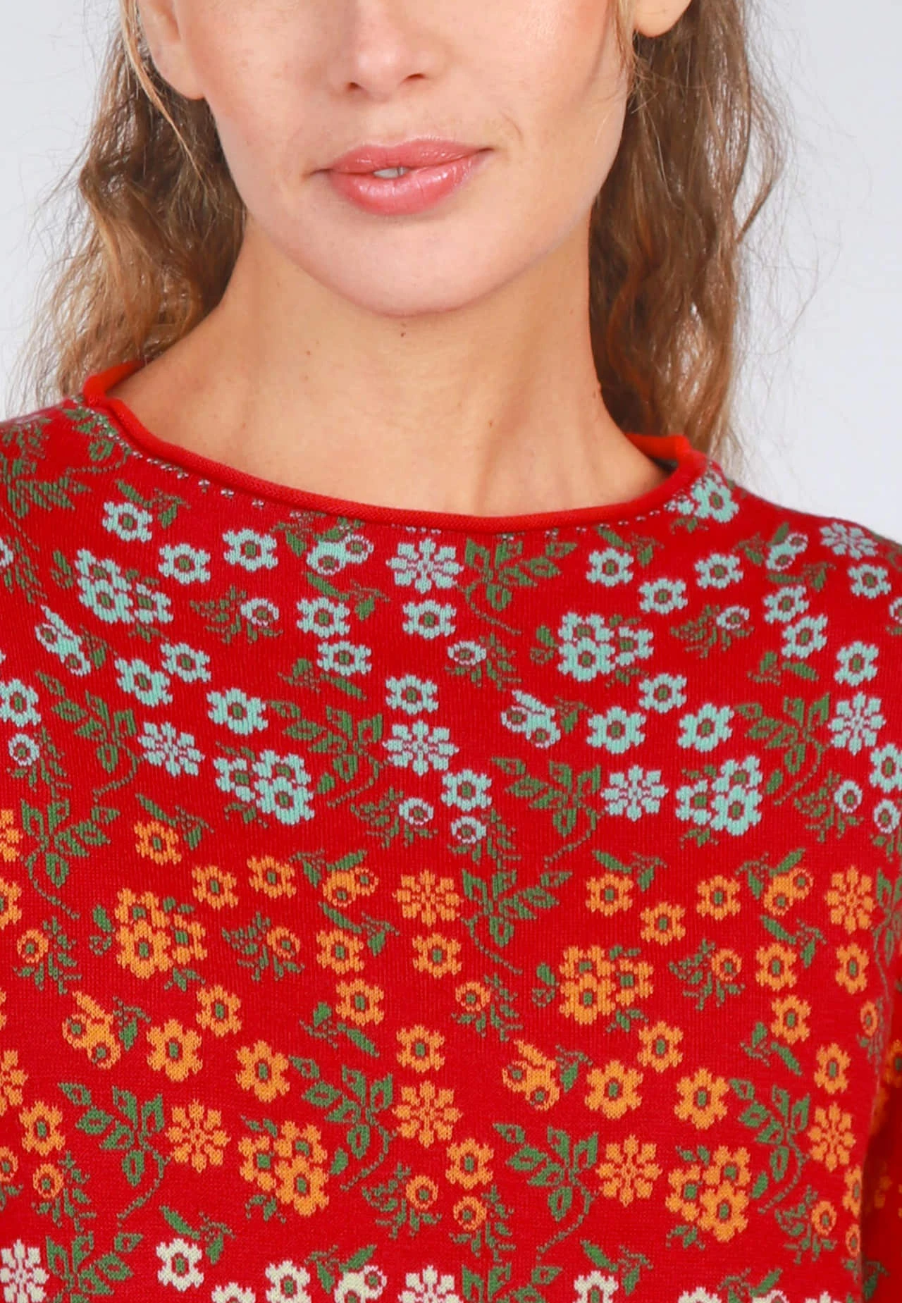 Pullover Sofia Millefleurs - Rubin – Bild 5