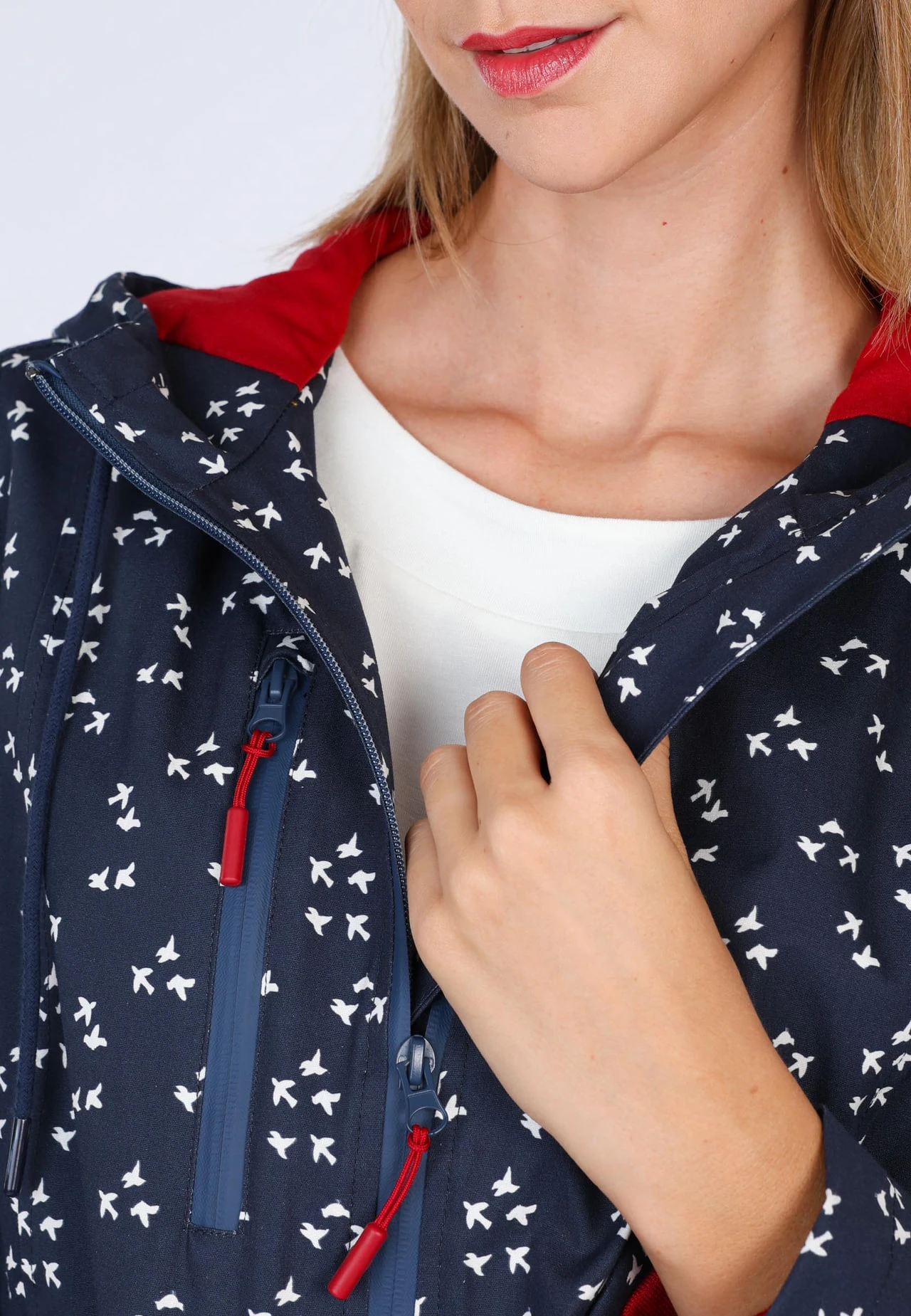 Mantel Venla Birds - Navy – Bild 5