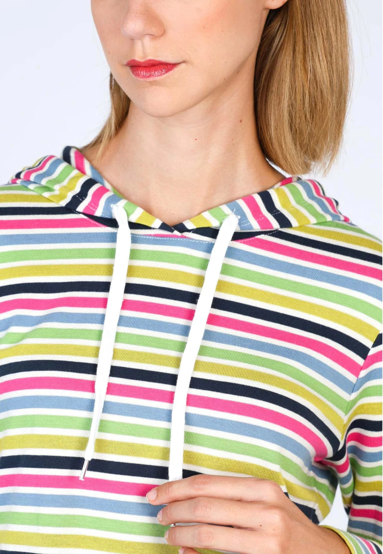 Hoodie Hilja Rainbow Stripe- Ivory – Bild 5