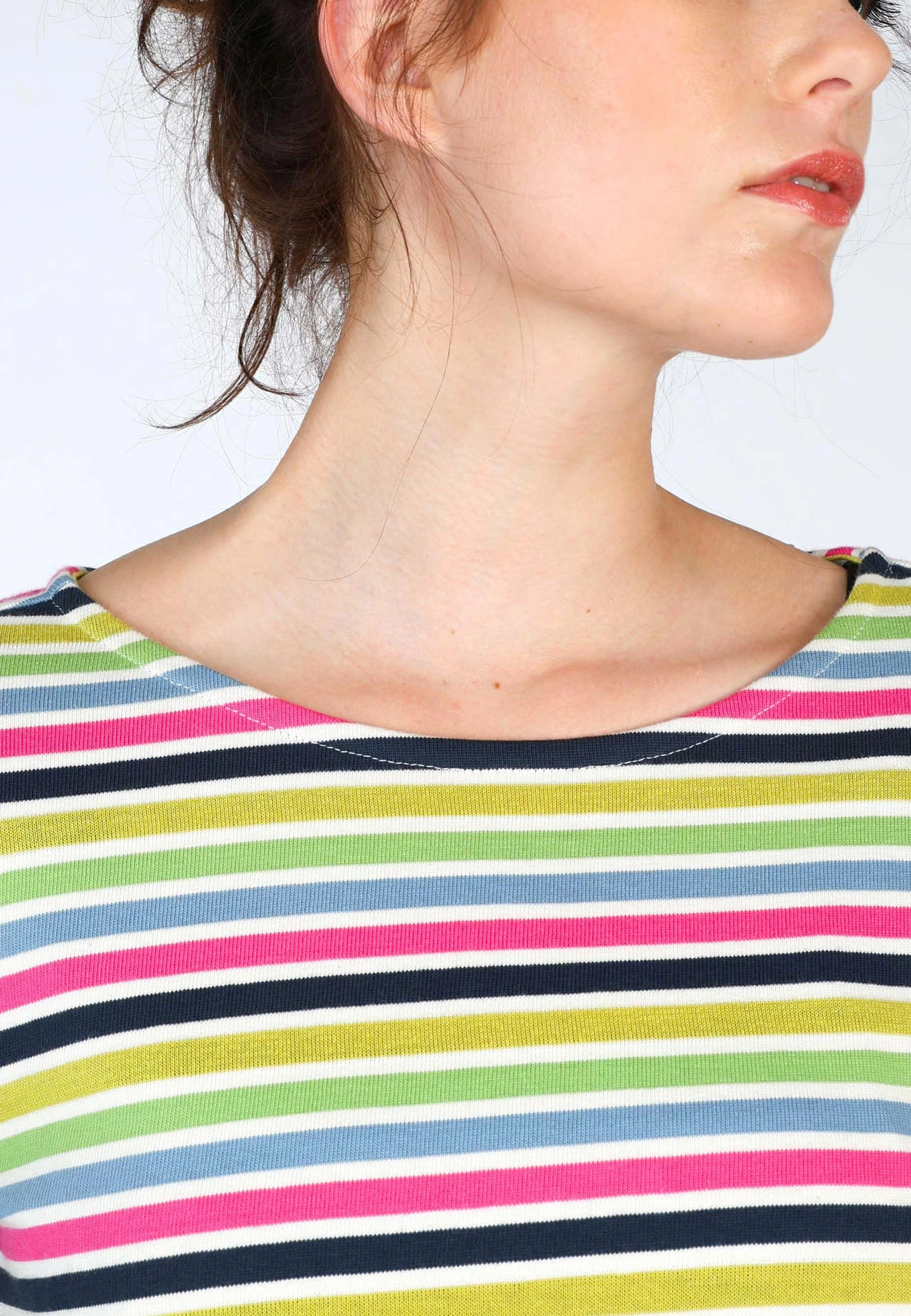 Sweater Holma Rainbow Stripe- Ivory – Bild 5