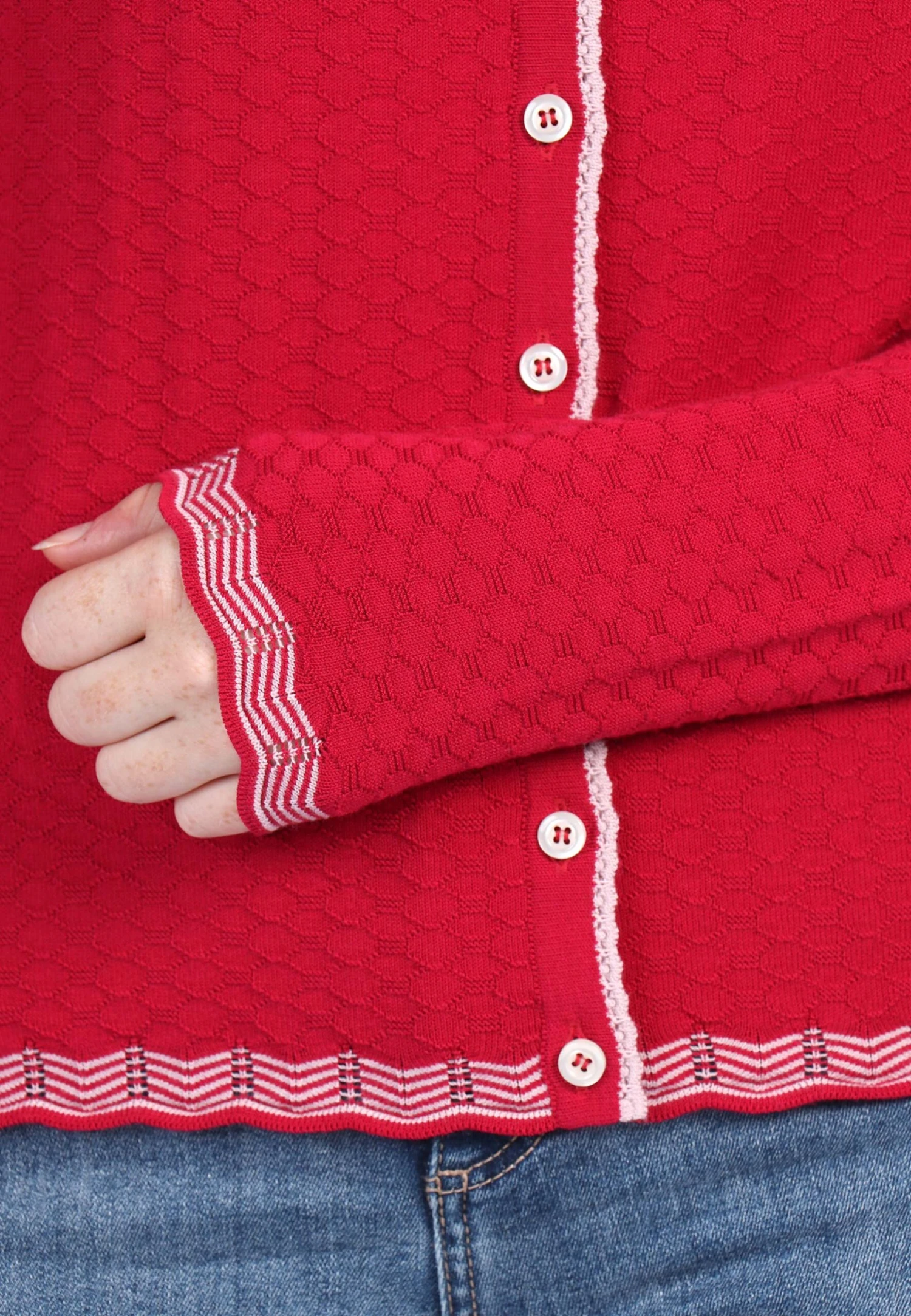 Strickjacke Cleo - Rubin – Bild 6