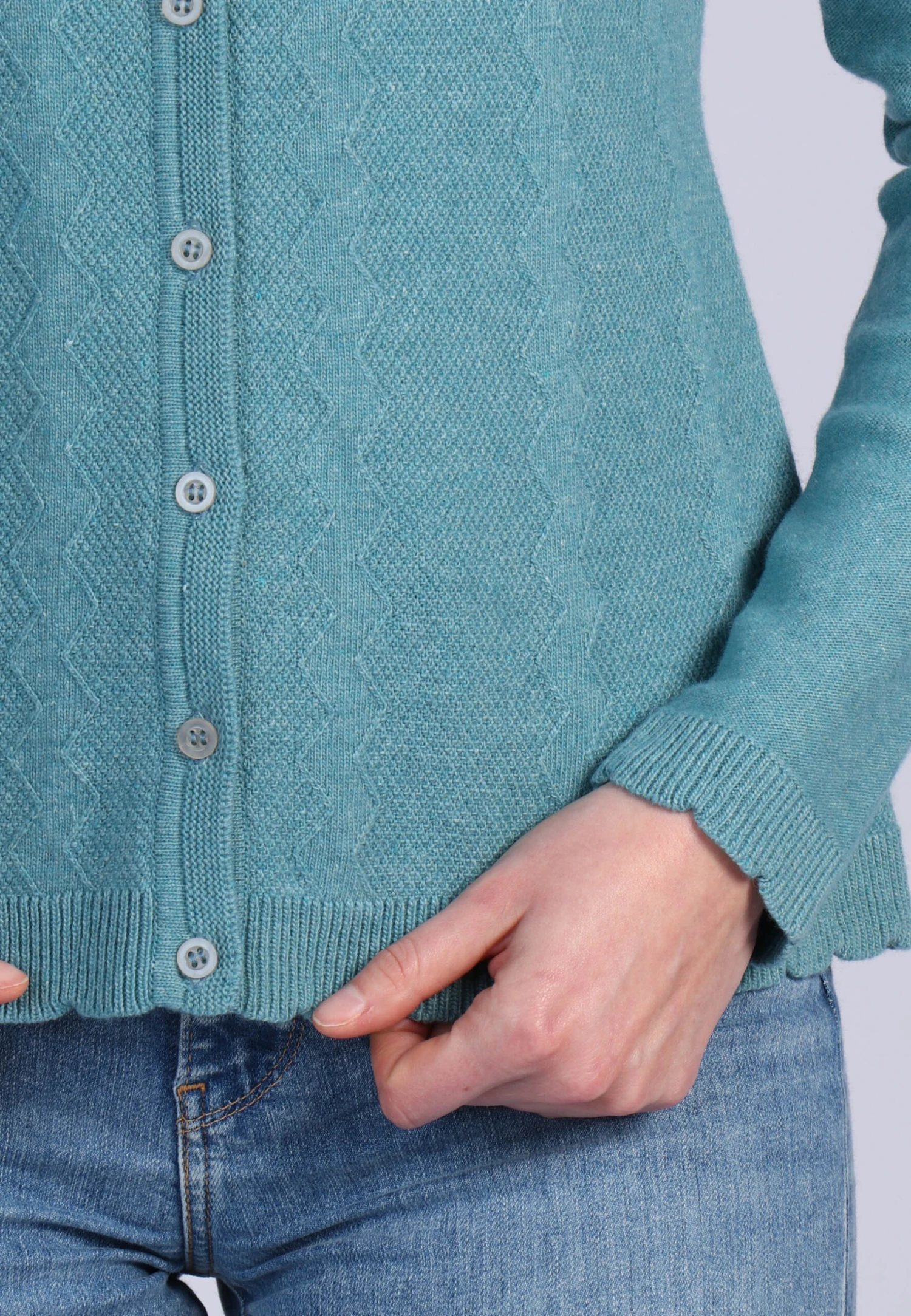 Strickjacke Renita - Mosaic Blue – Bild 6