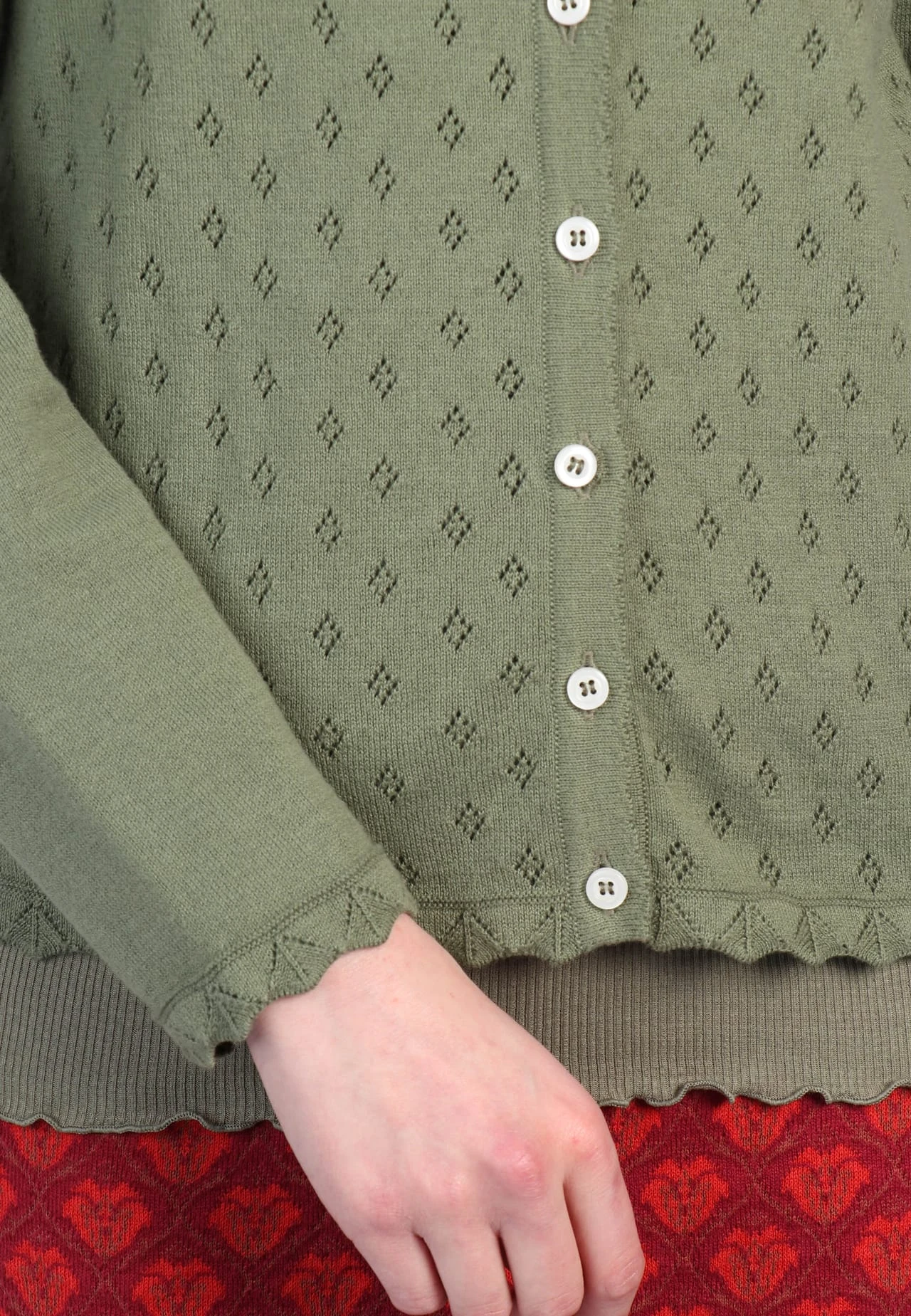 Strickjacke Vali - Olive – Bild 6