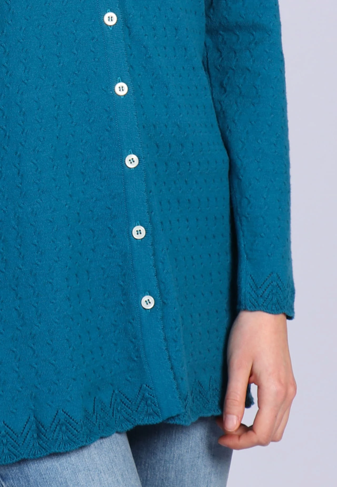 Strickjacke Angela - Deep Ocean – Bild 6