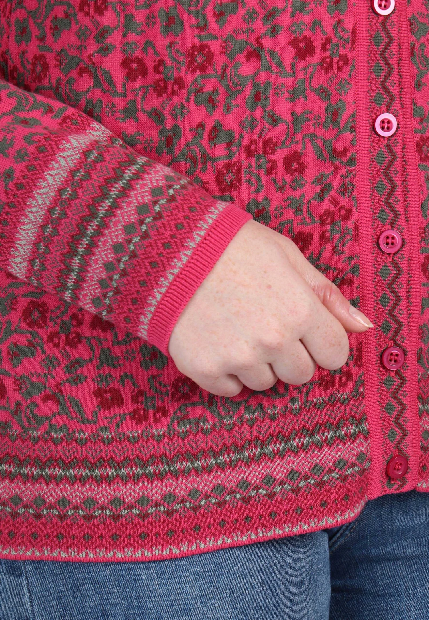 Strickjacke Christi Blossom - Pink – Bild 6